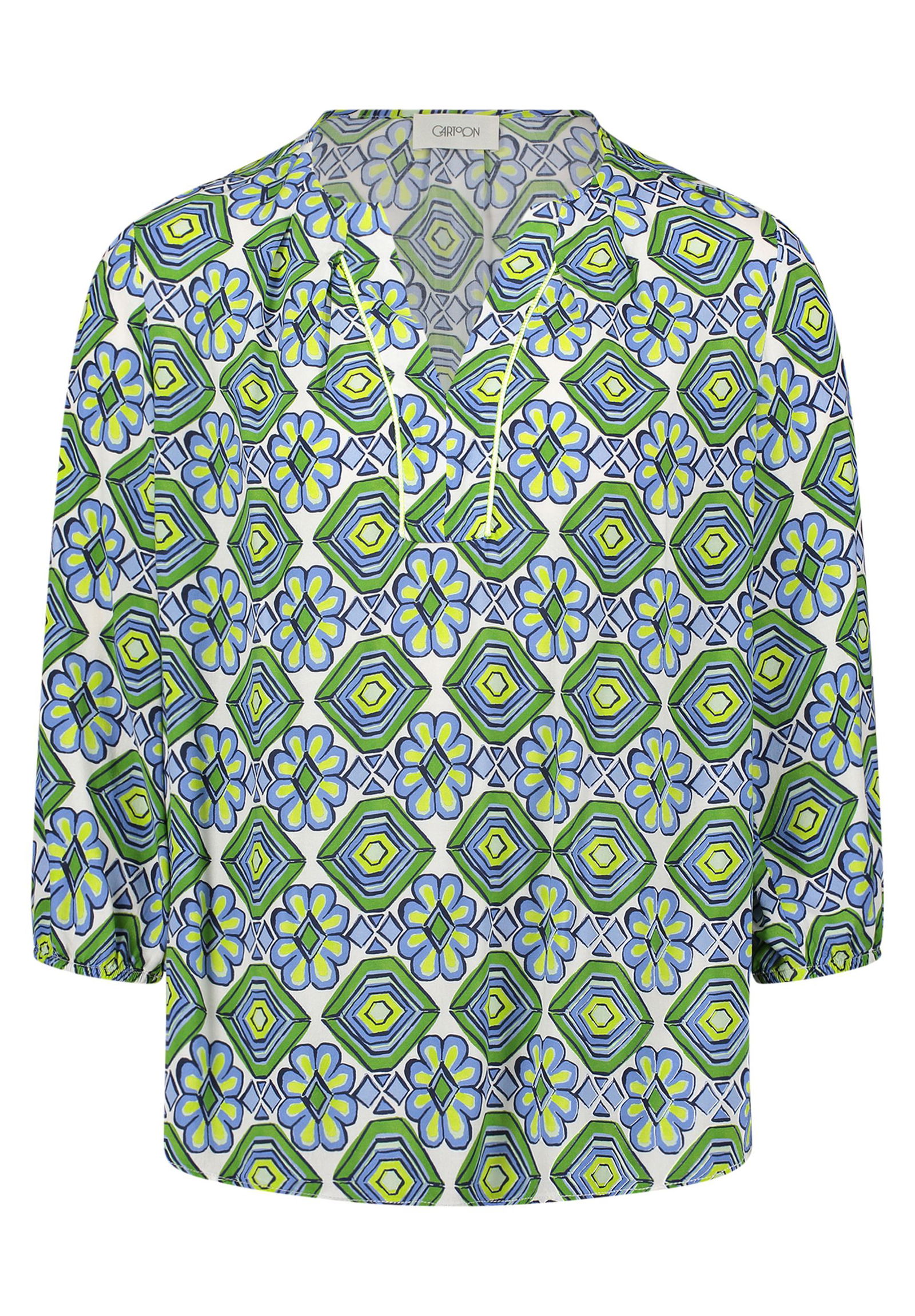 Cartoon |  Cartoon Druckbluse  | 36 | green/blue