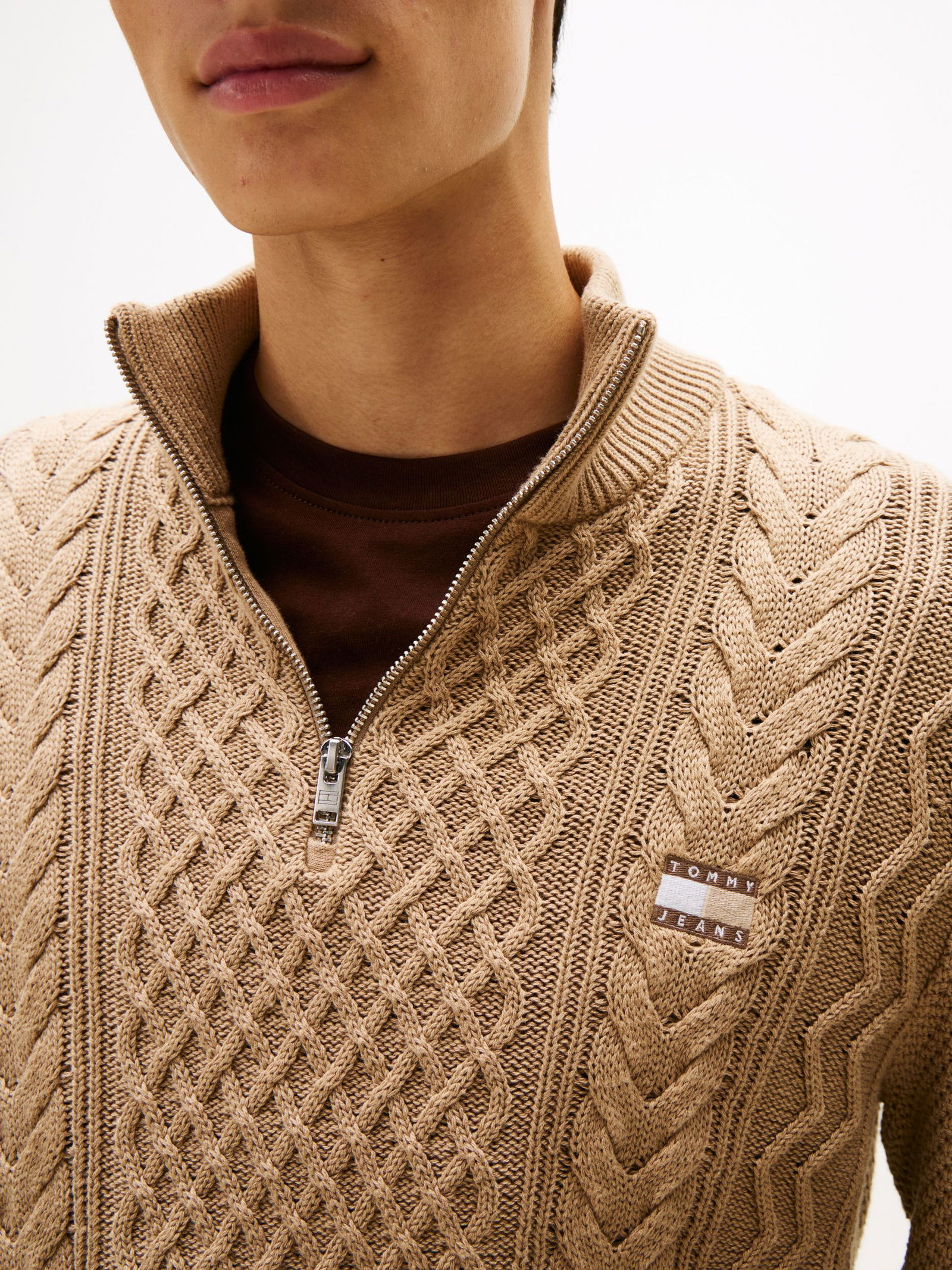 Tommy Jeans |  Tommy Jeans Pullover  | L | dark tan