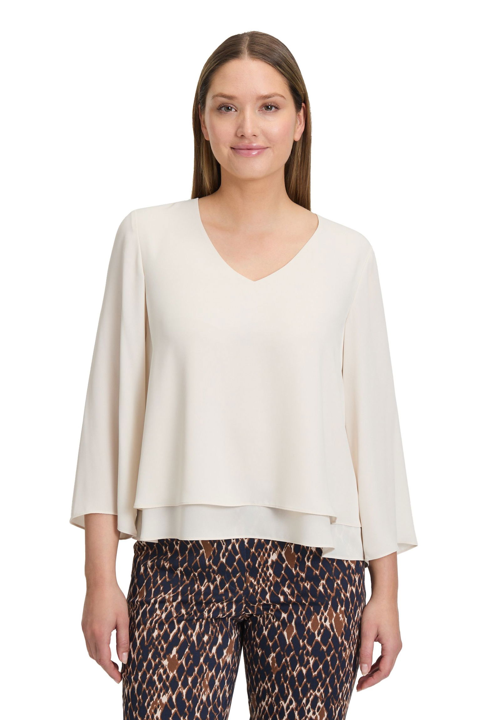 Betty Barclay |  Betty Barclay Druckbluse  | 46 | beige