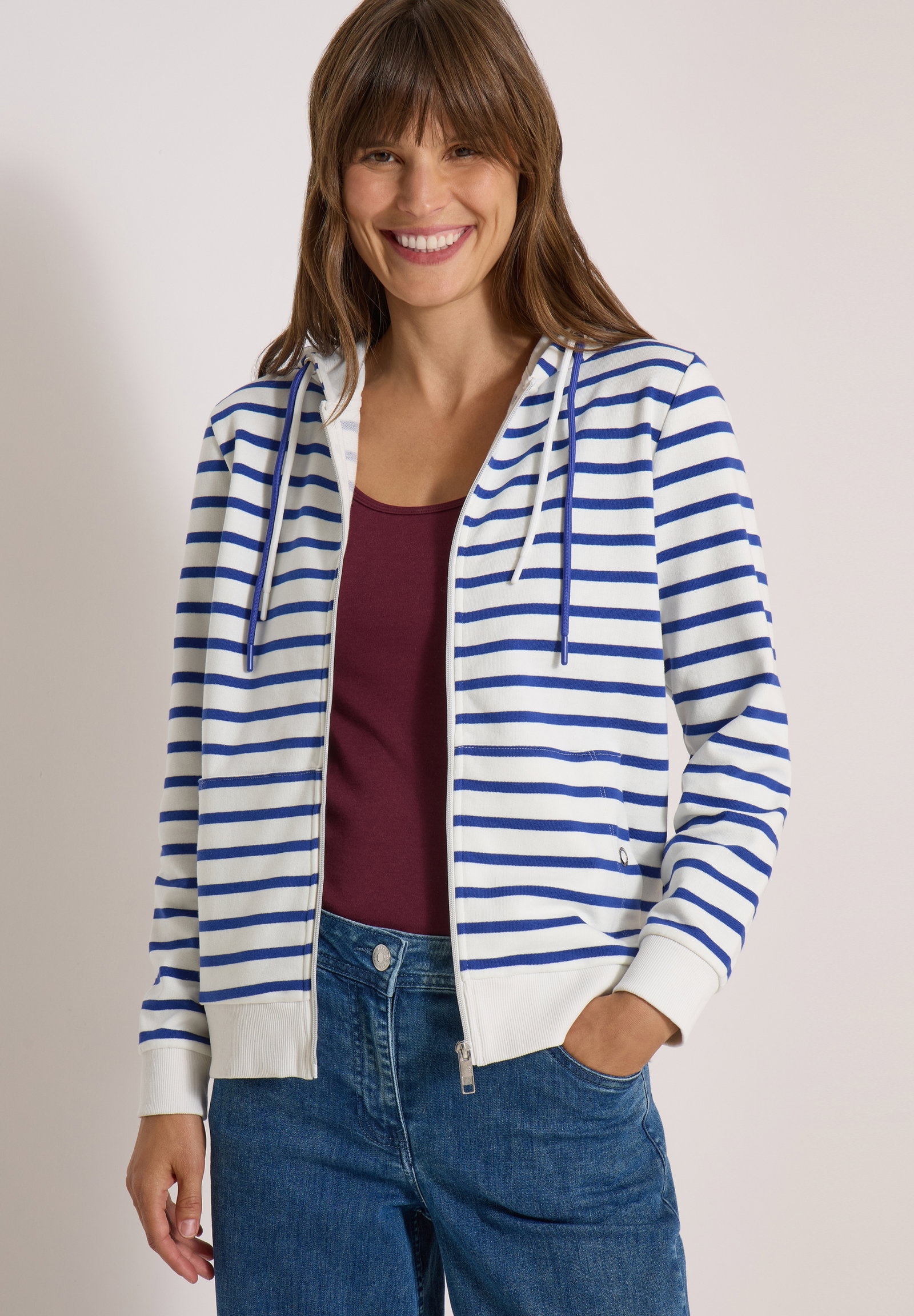 NOS Striped T-Shirt Jacket, deep river blue #7