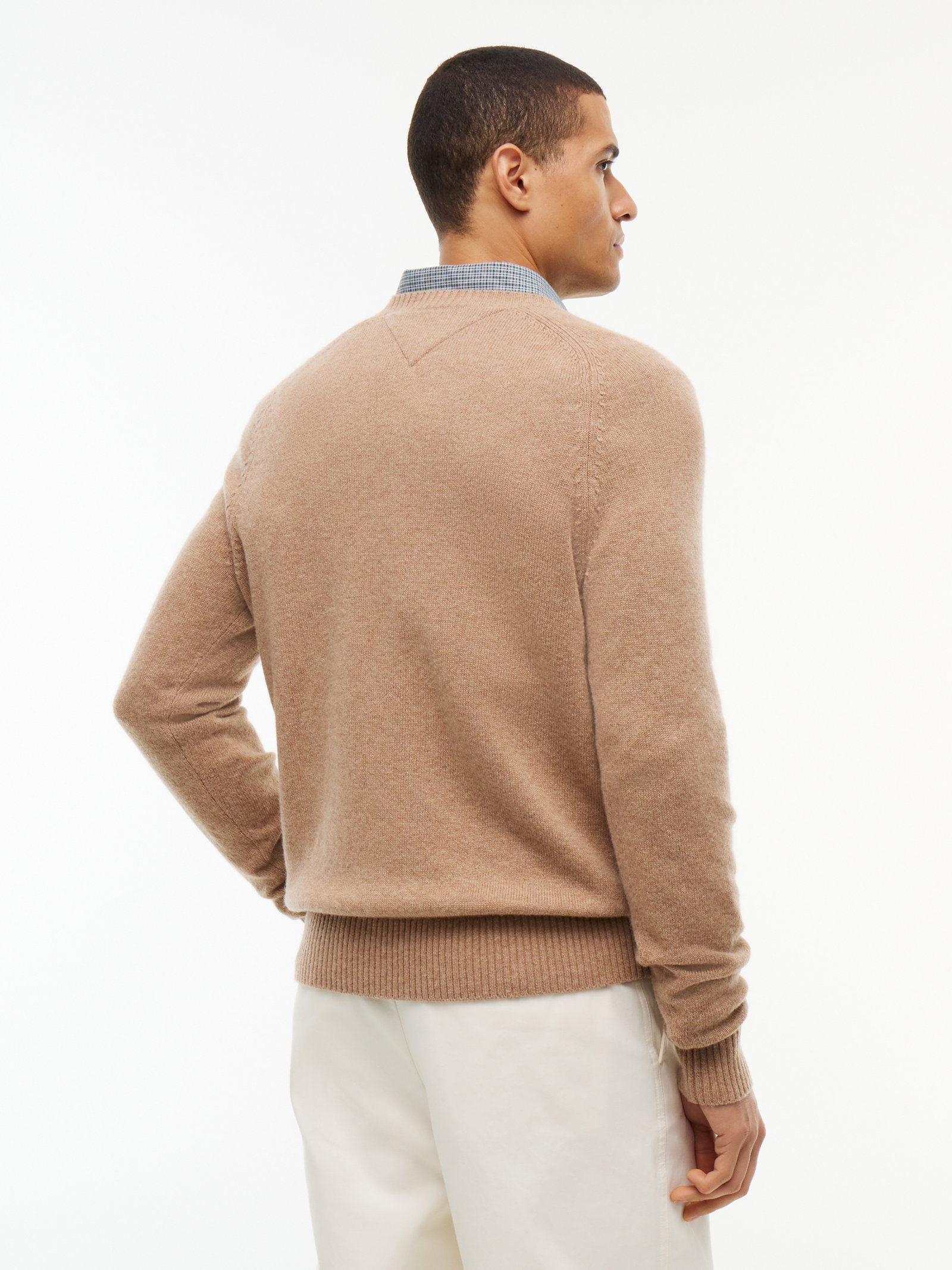LAMBSWOOL CREW NECK, KHAKI #4