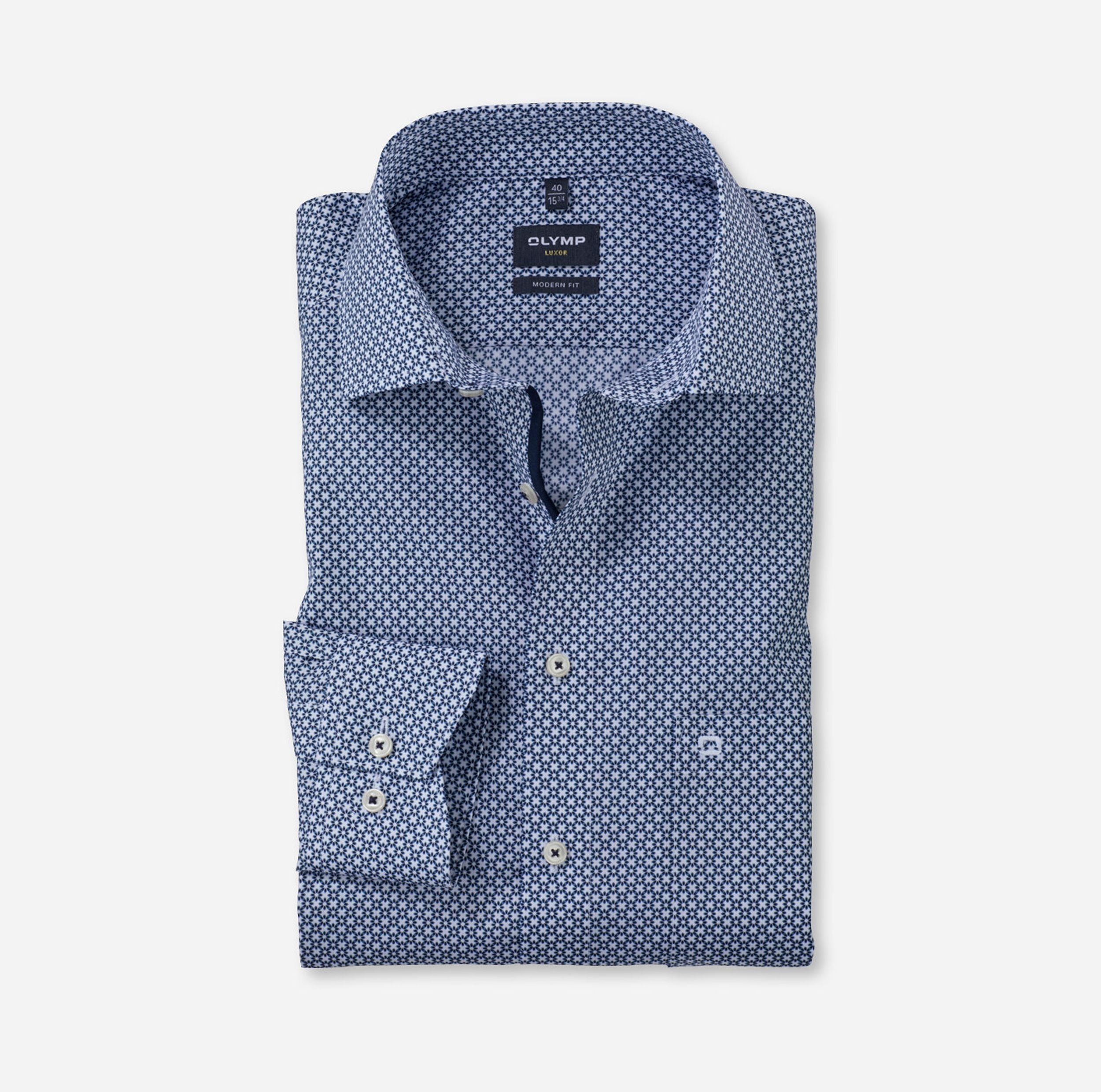 Olymp |  Olymp Hemd Modern Fit  | 44 | marine