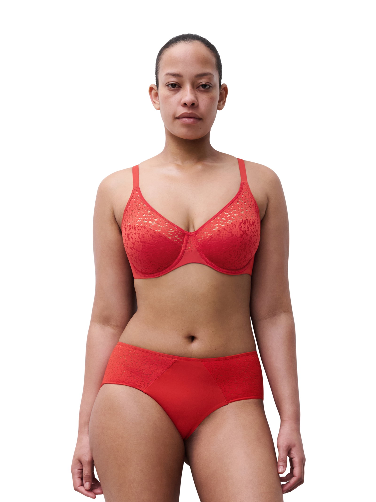 NORAH LI BH MIT BUEG. BEDECKEND GEMOLDET, COQUELICOT #4