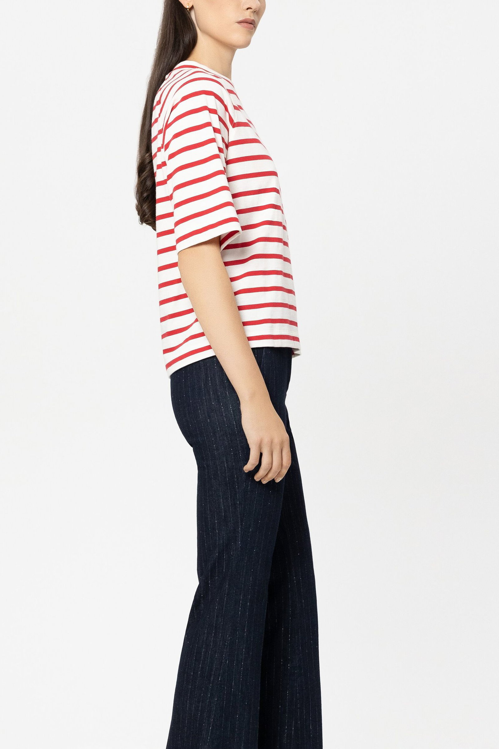 |  T-Shirt, cherry red stripe | 42 | 1952_4581