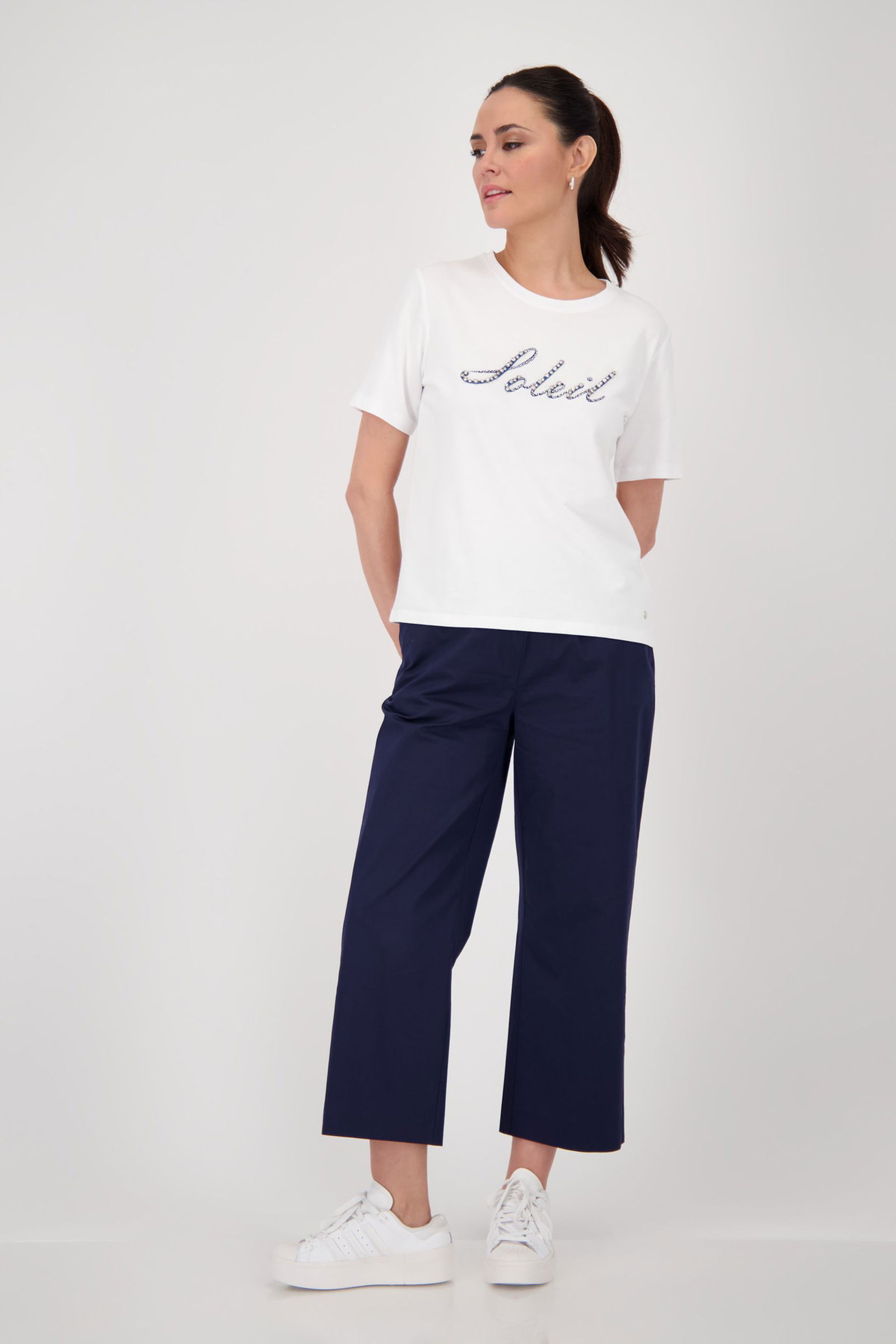 Monari | T-Shirt, cream | 40