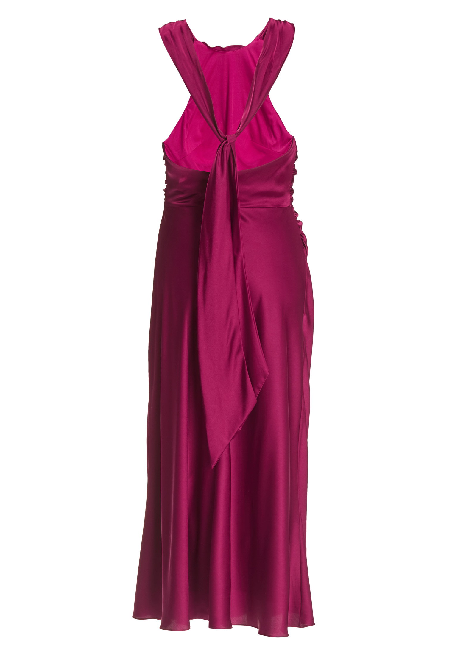 Midikleid aus Satin mit Rückenaussc, mulberry #7