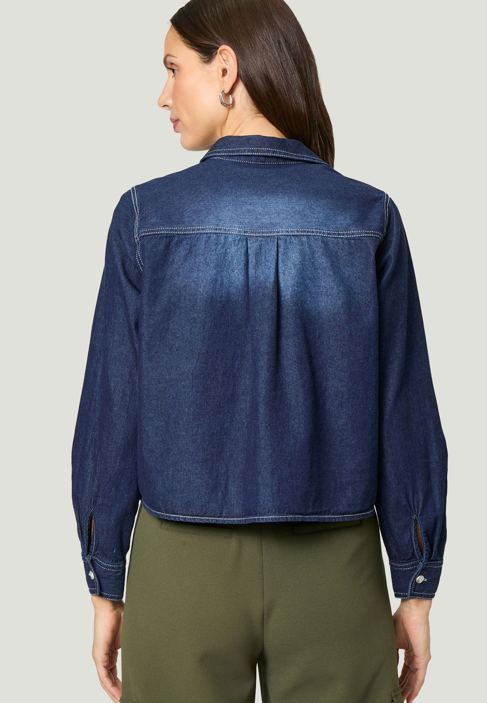 Zero |  Zero  Jeansbluse | 44 | dark blue denim