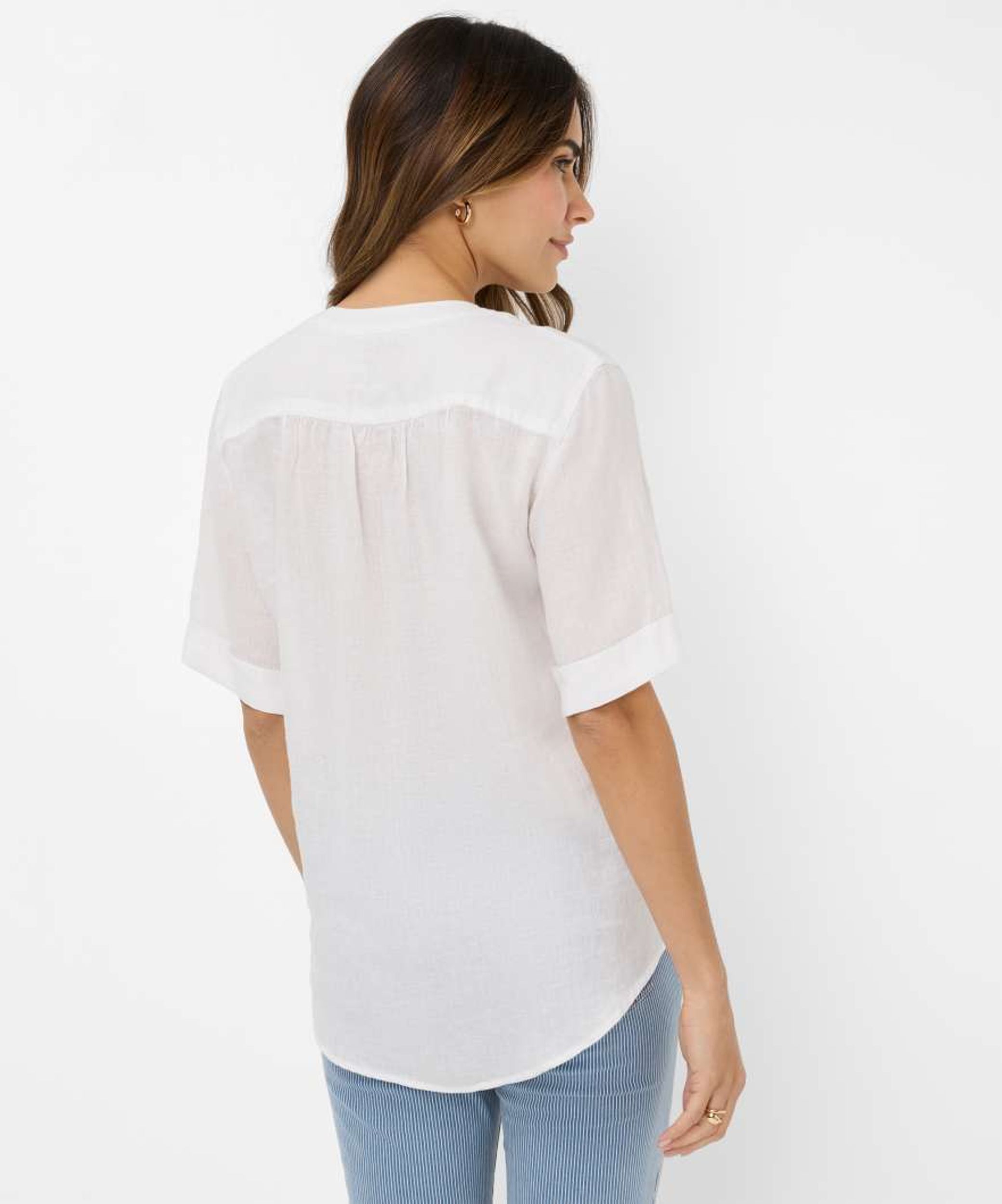 Brax |  Brax Bluse aus Leinen  | 44 | white