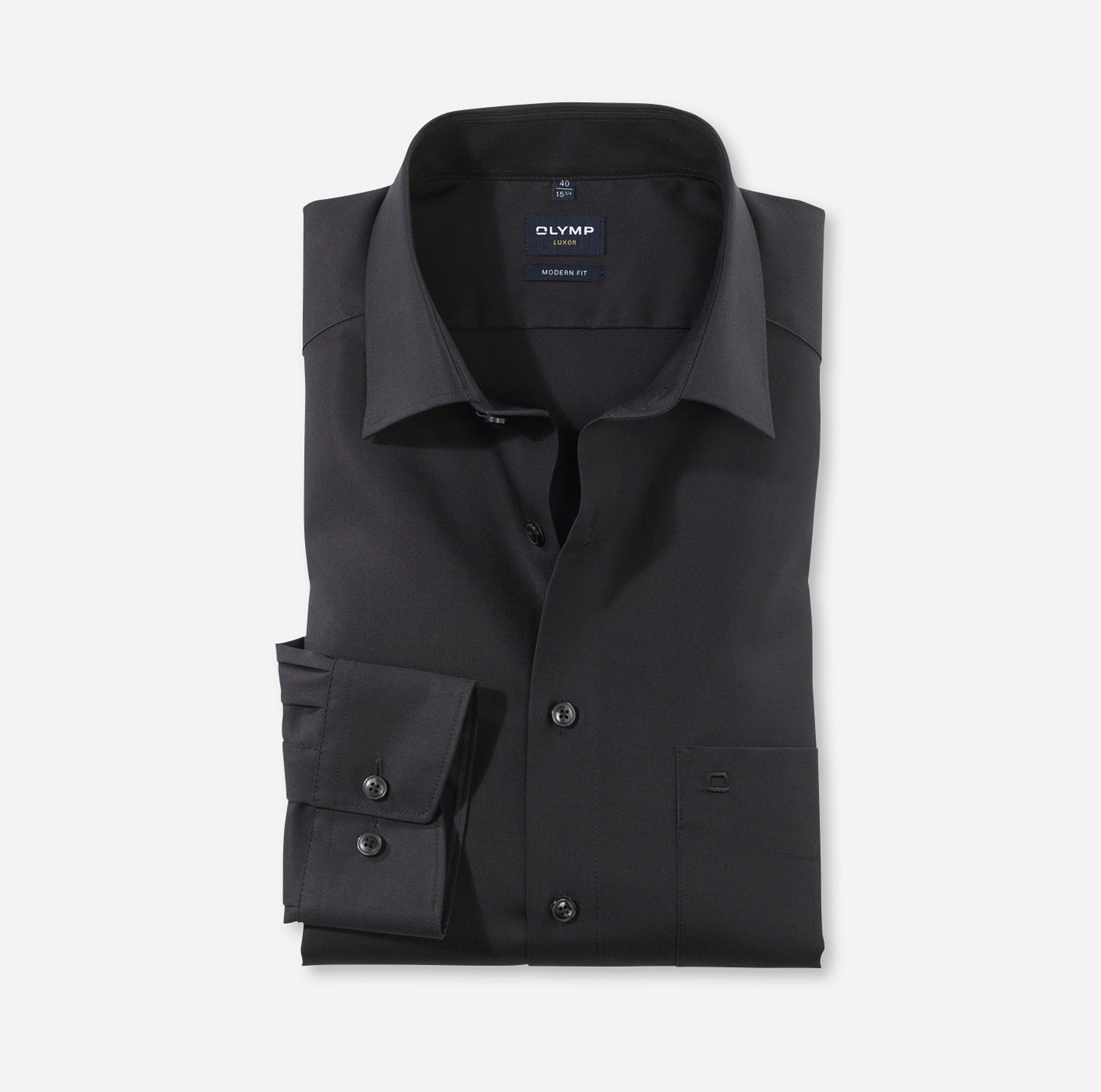 Olymp |  Olymp Hemd Modern Fit  | 39 | schwarz