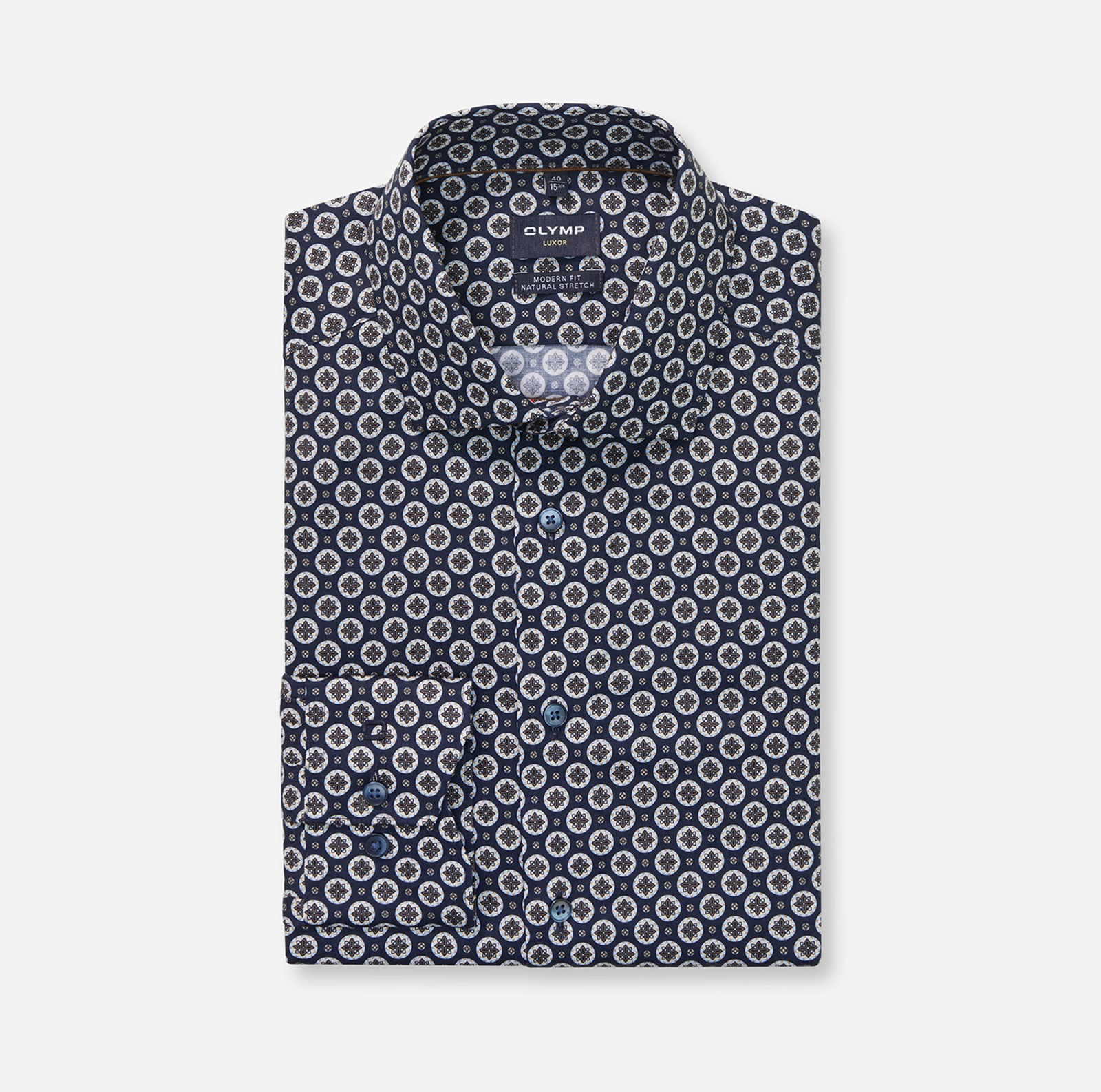 7b2ea7e0c82faa205586b6837f9fc152 Olymp | Olymp Hemd Modern Fit | 45 | marine
