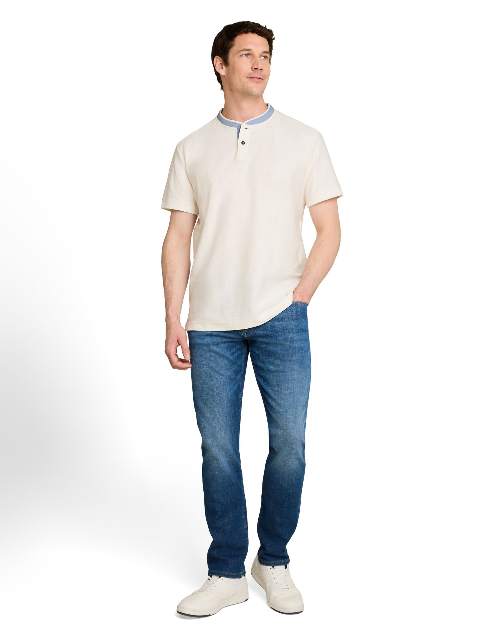 Tom Tailor structured polo, Gardenia White #3