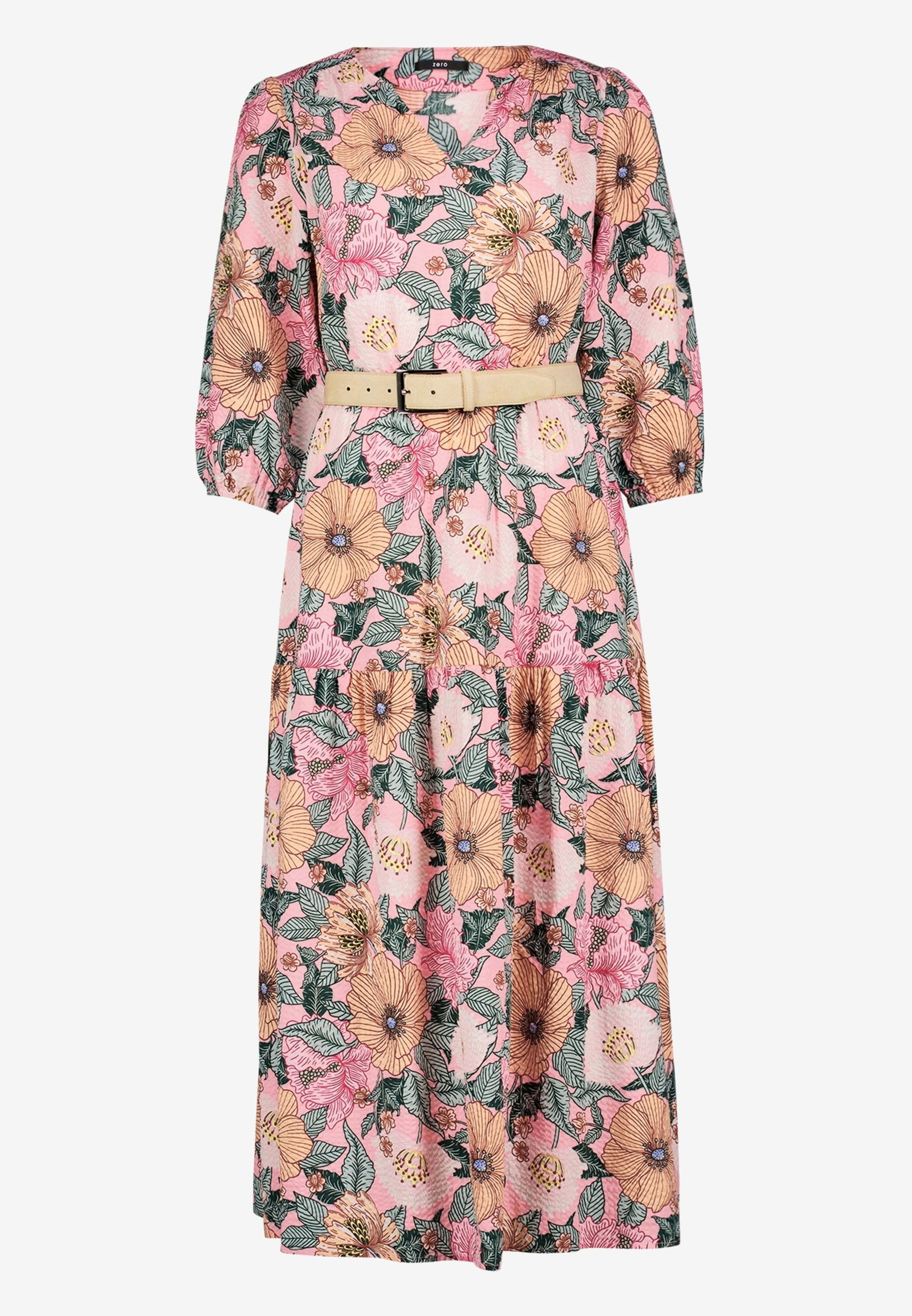 63b6cd52b27958f0257be42f0d30a9b6 Zero | Zero Freizeitkleid | 34 | rosé/green