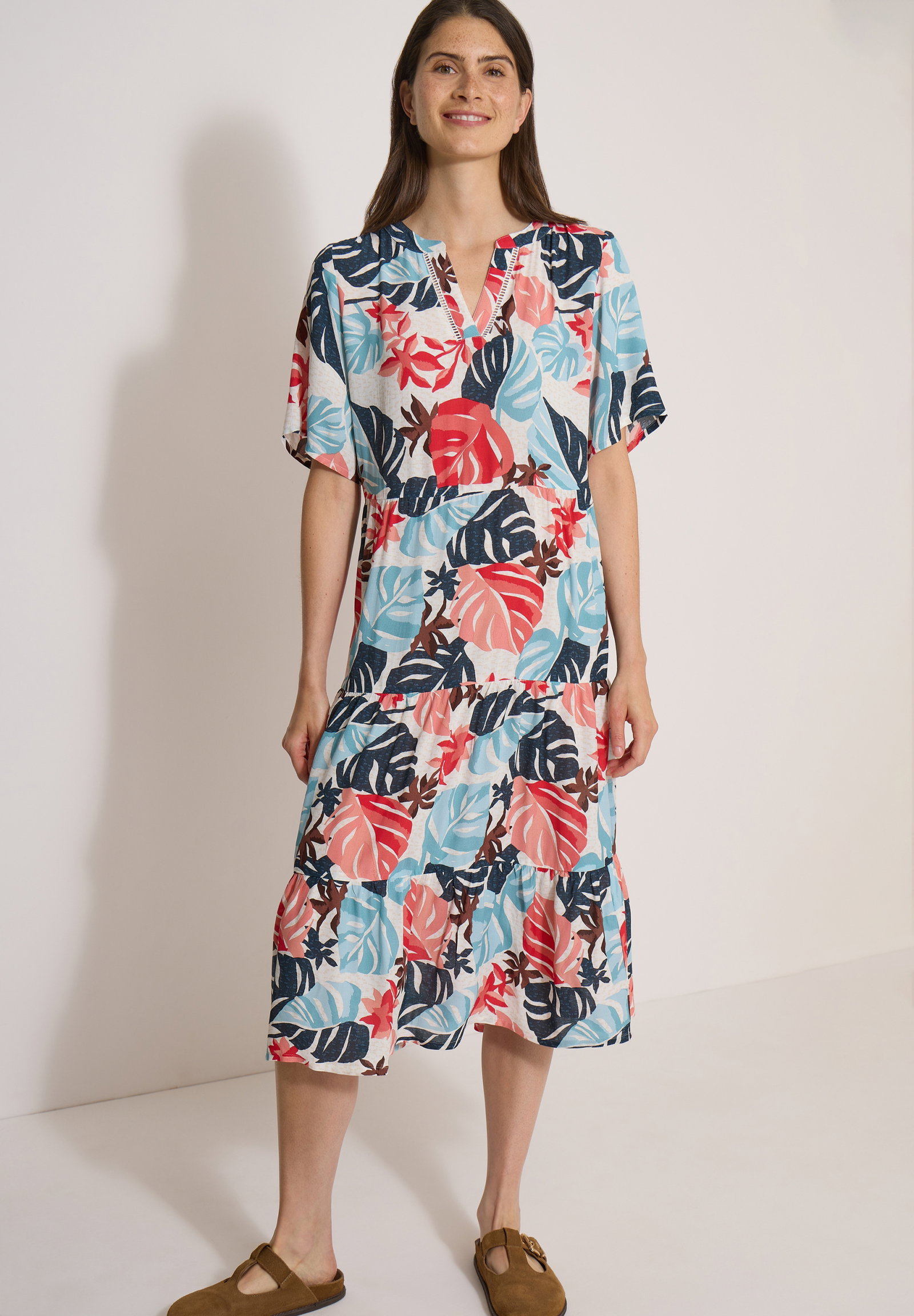 TOS AOP Dress, light alabaster white #6