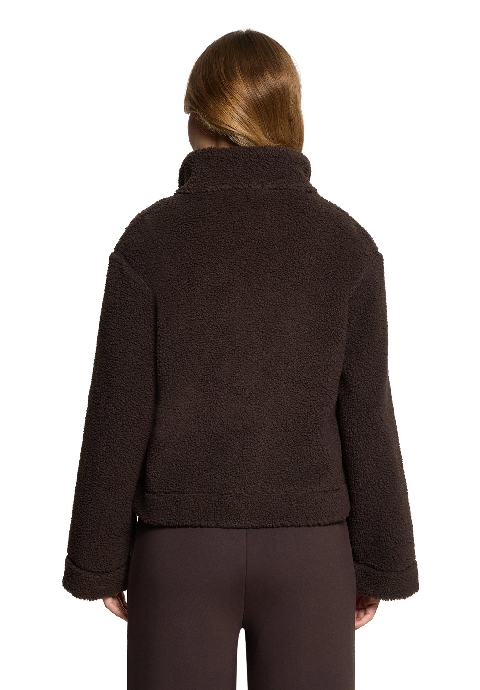 Sweat Jacke Kurz 1/1 Arm, Black Coffee #4