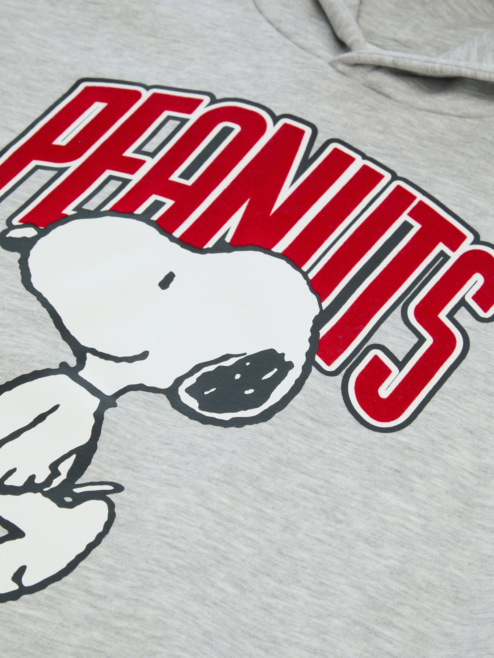 Peanuts oversize printed hoodi, Light Stone Grey Melange #3