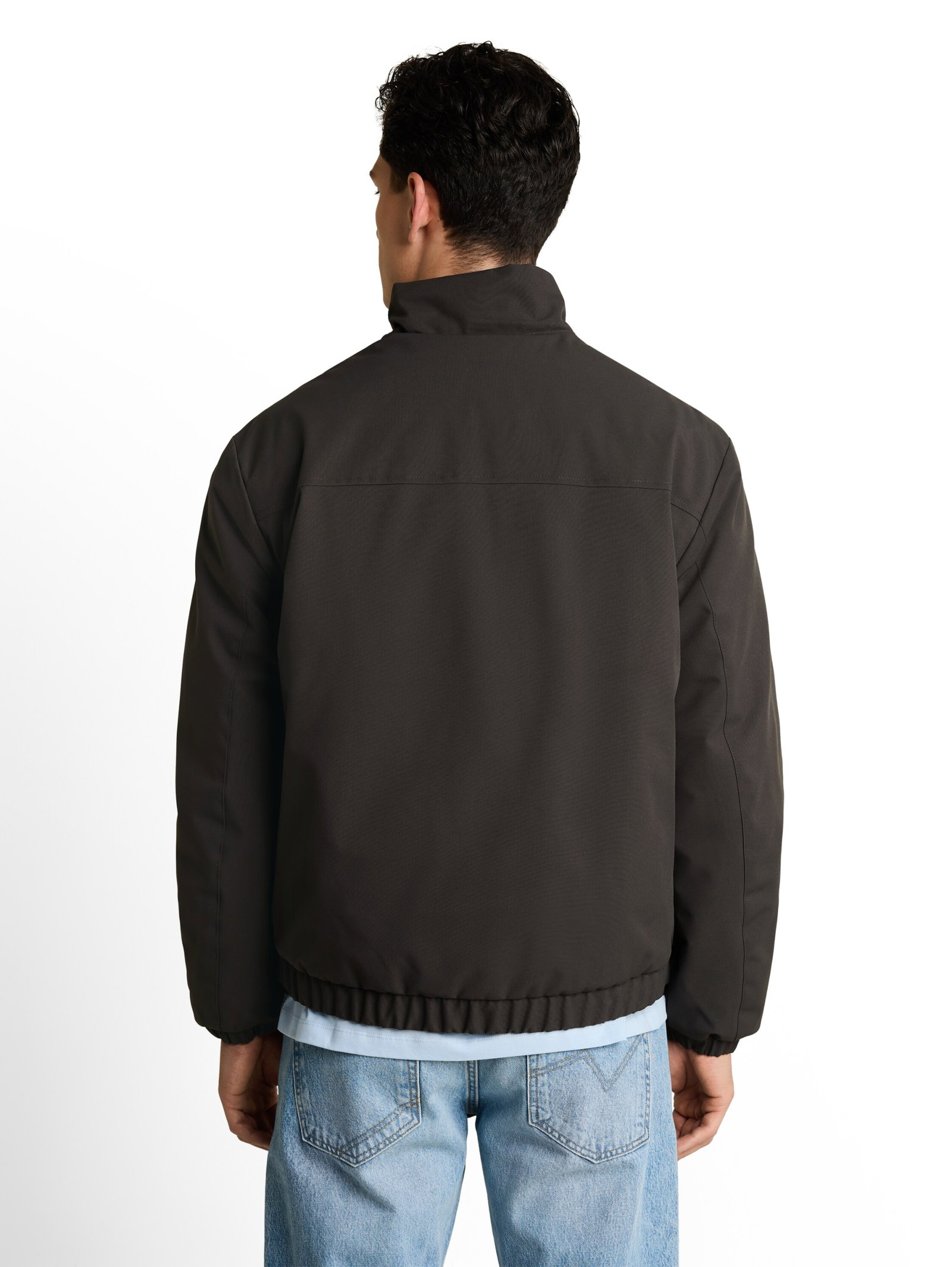 stand-up collar blouson, Coal Mine Grey #4