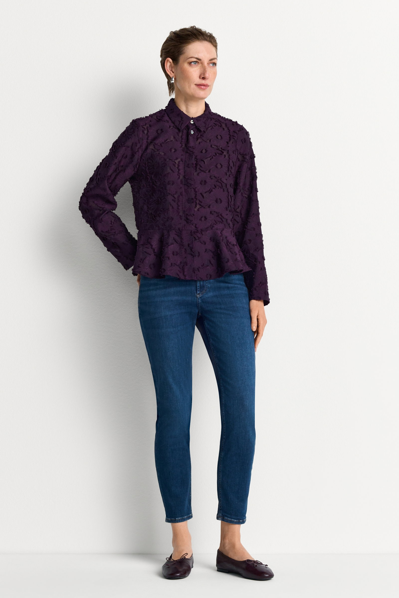 Blouse with Structure, mulberry #2
