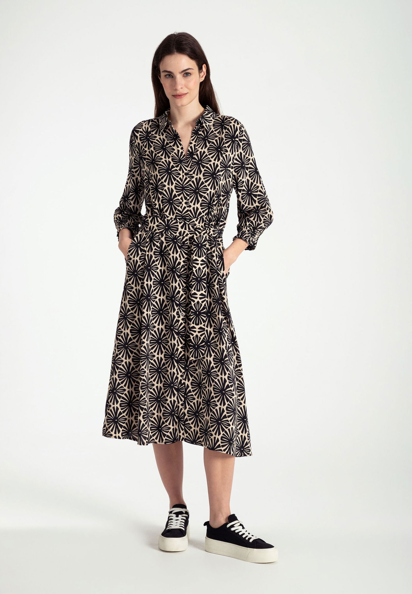More & More |  More & More Viskose-Kleid  Print  | 42 | schwarz