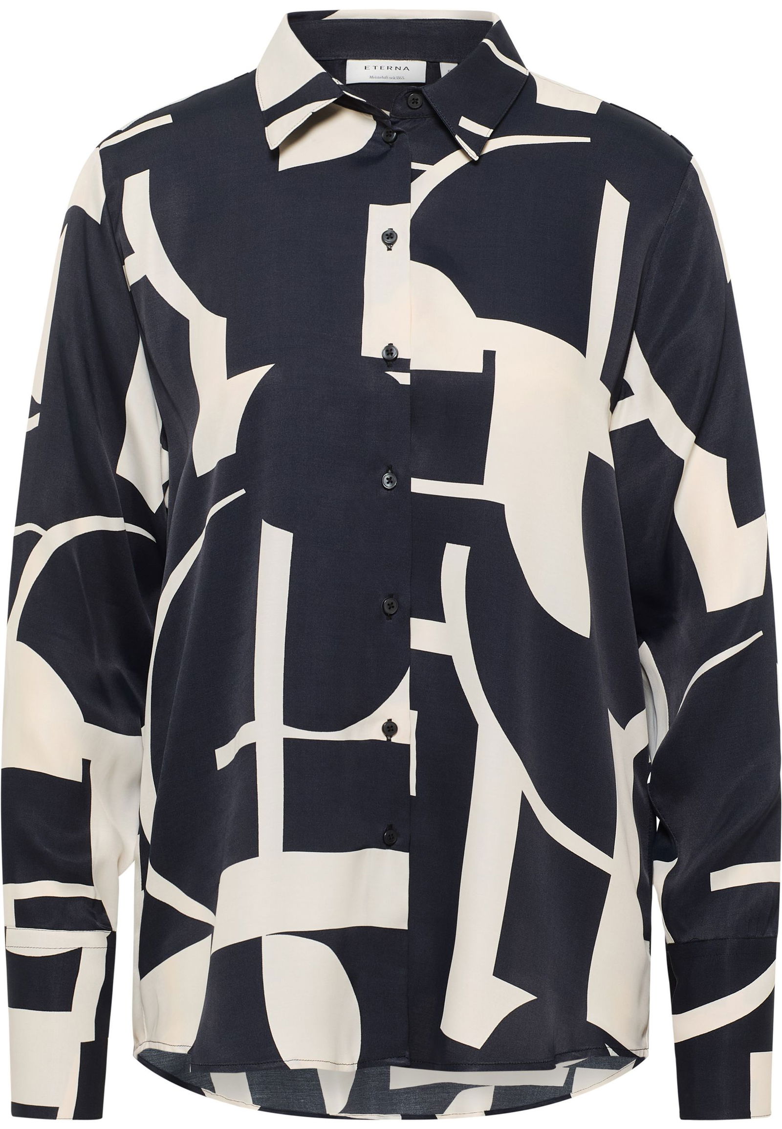Eterna |  Eterna Druckbluse  | 38 | schwarz