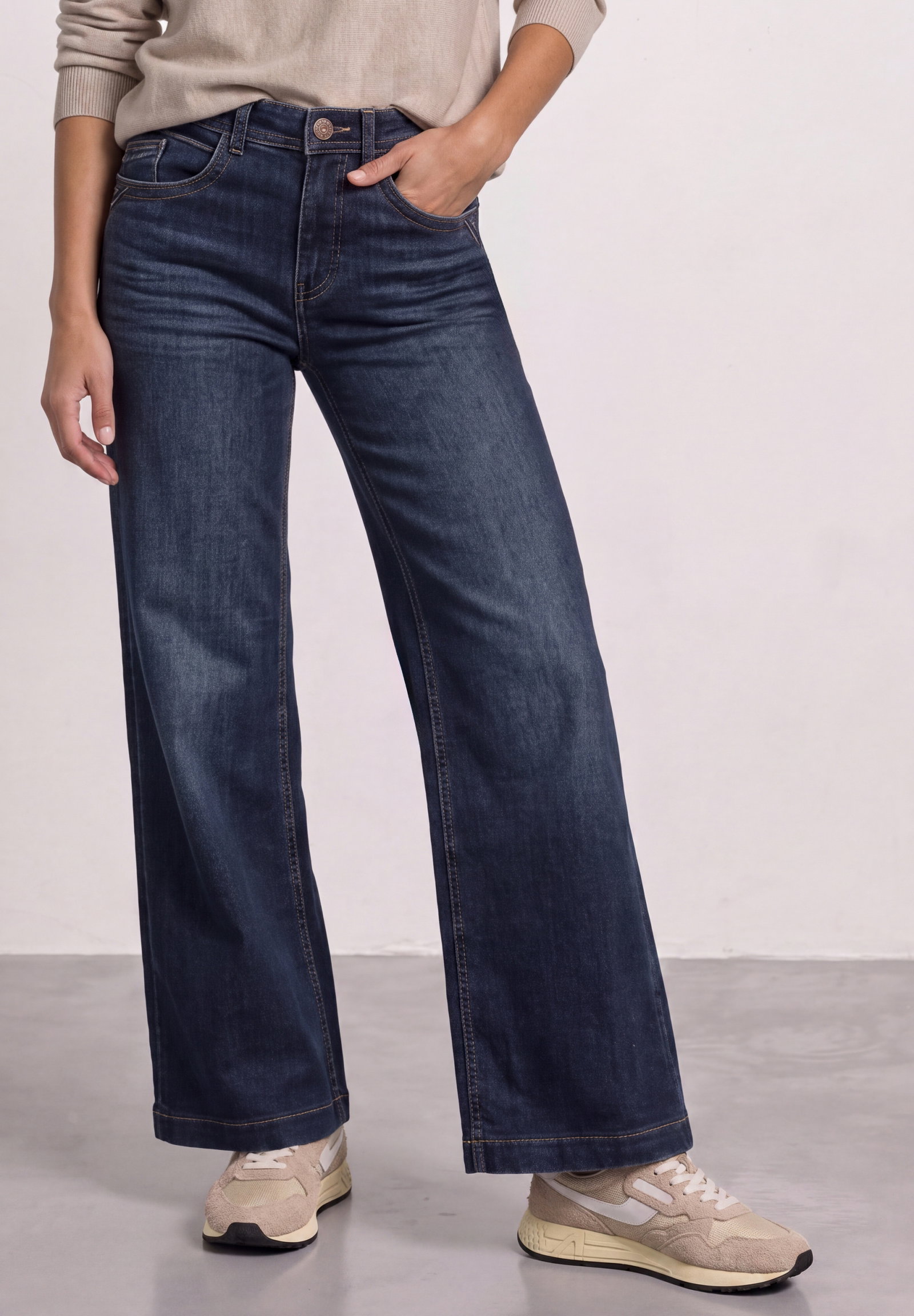 QR Style Emee Wide Leg,hw,dark, Dark Blue Clean washed #3