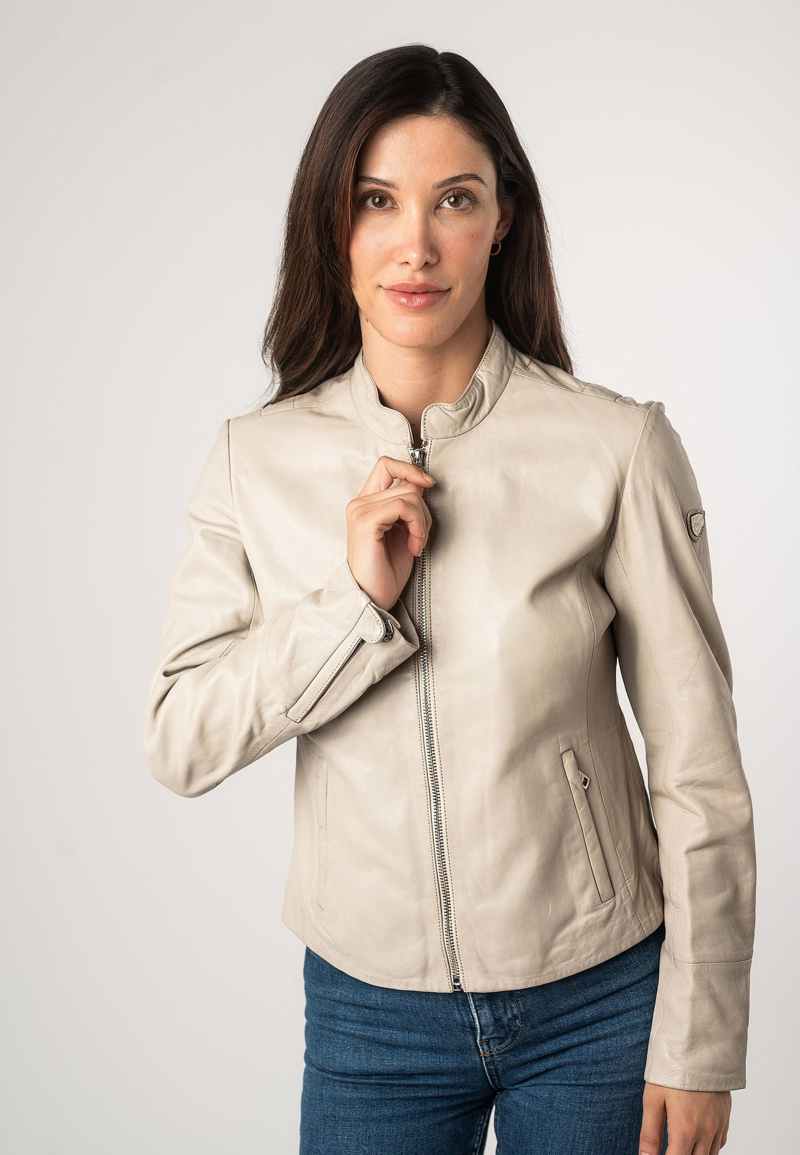 Mauritius Gipsy Lederjacke MWCelly mit Stehkragen #1