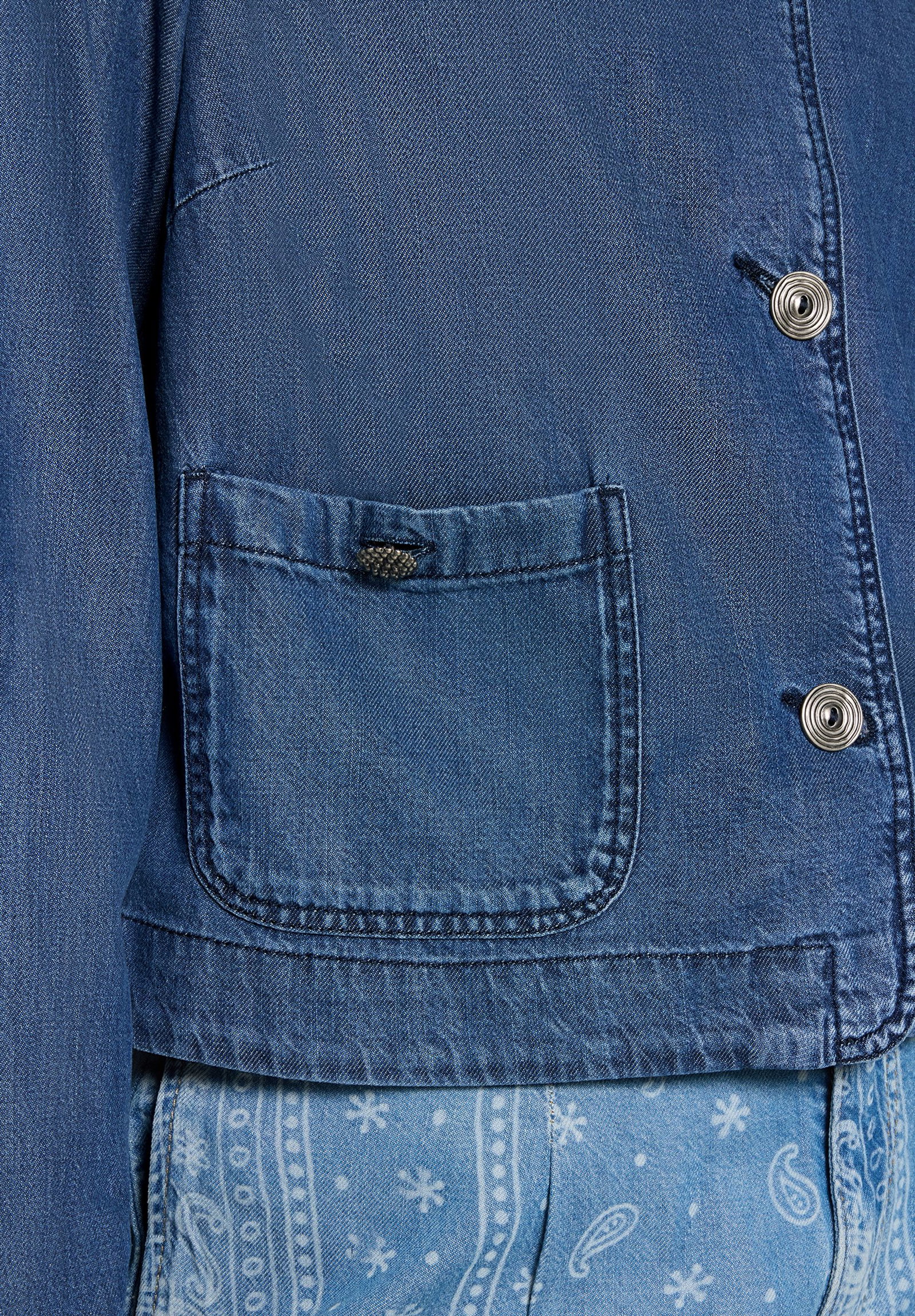 |  Blazerjacke Kurz 1/1 Arm, Middle Blue Denim | 36 | blau