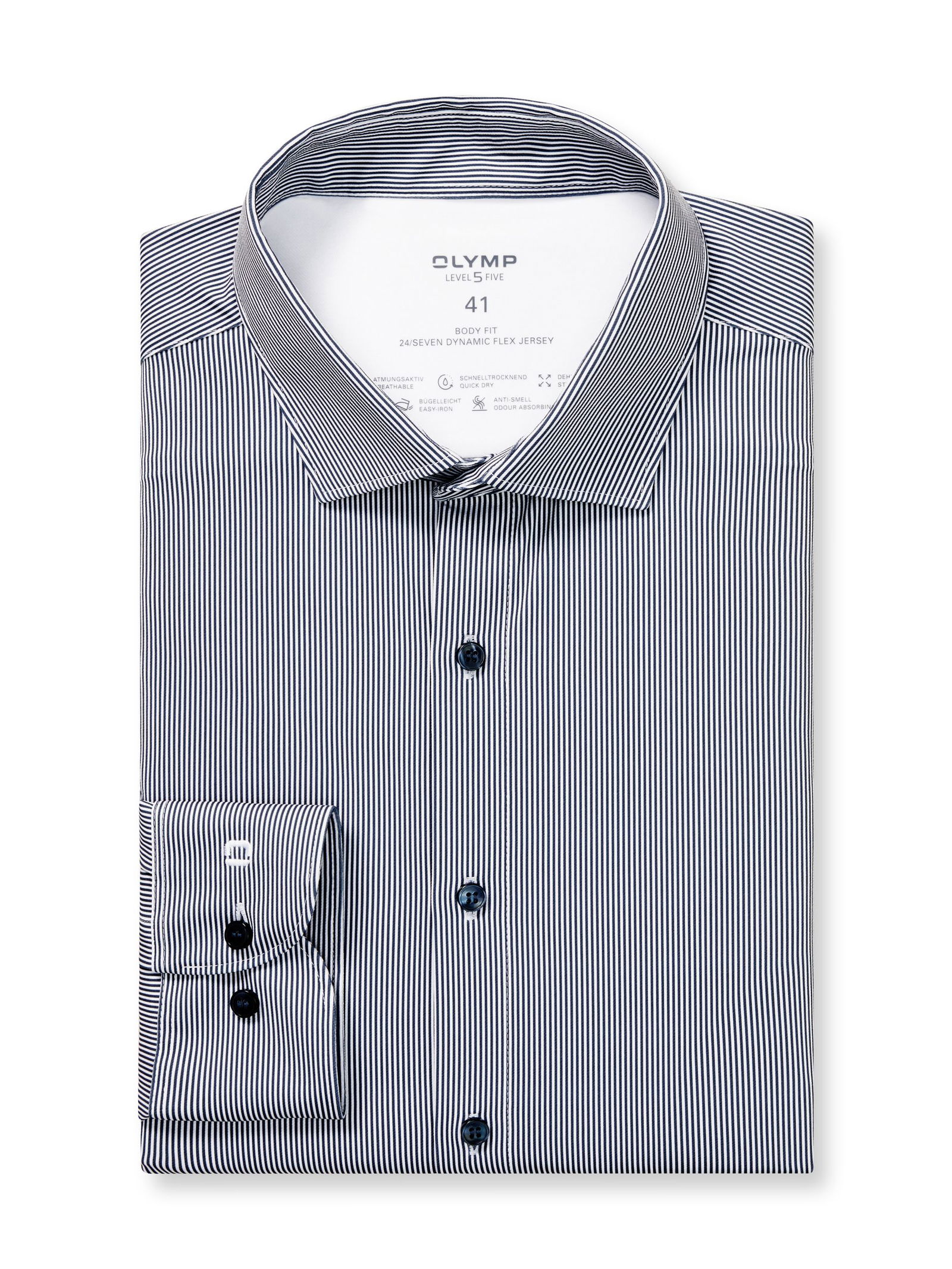 Olymp |  Olymp Hemd Slim Fit  | 43 | marine