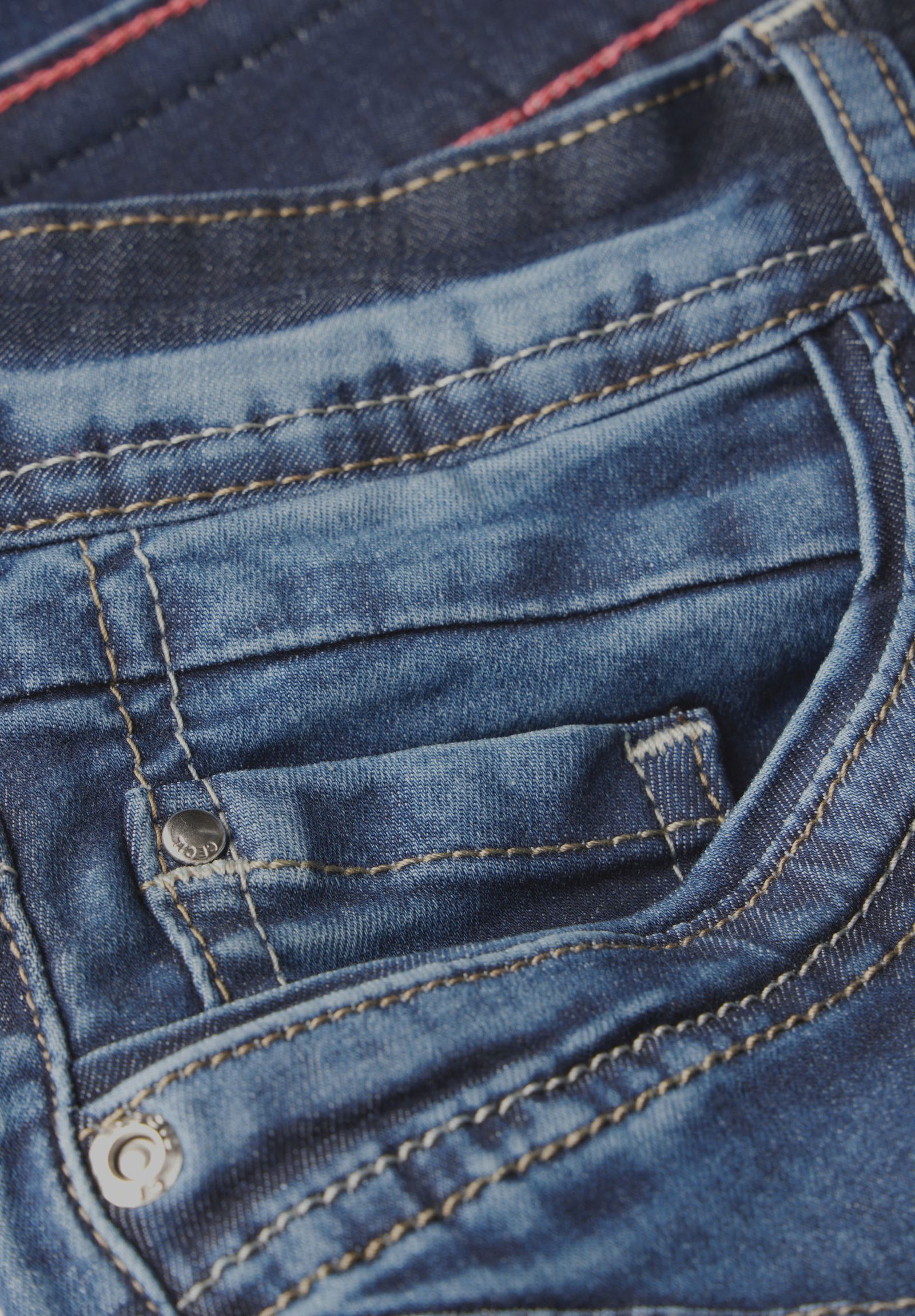 CECIL |  CECIL Jeansshorts  | 30 | mid blue used wash