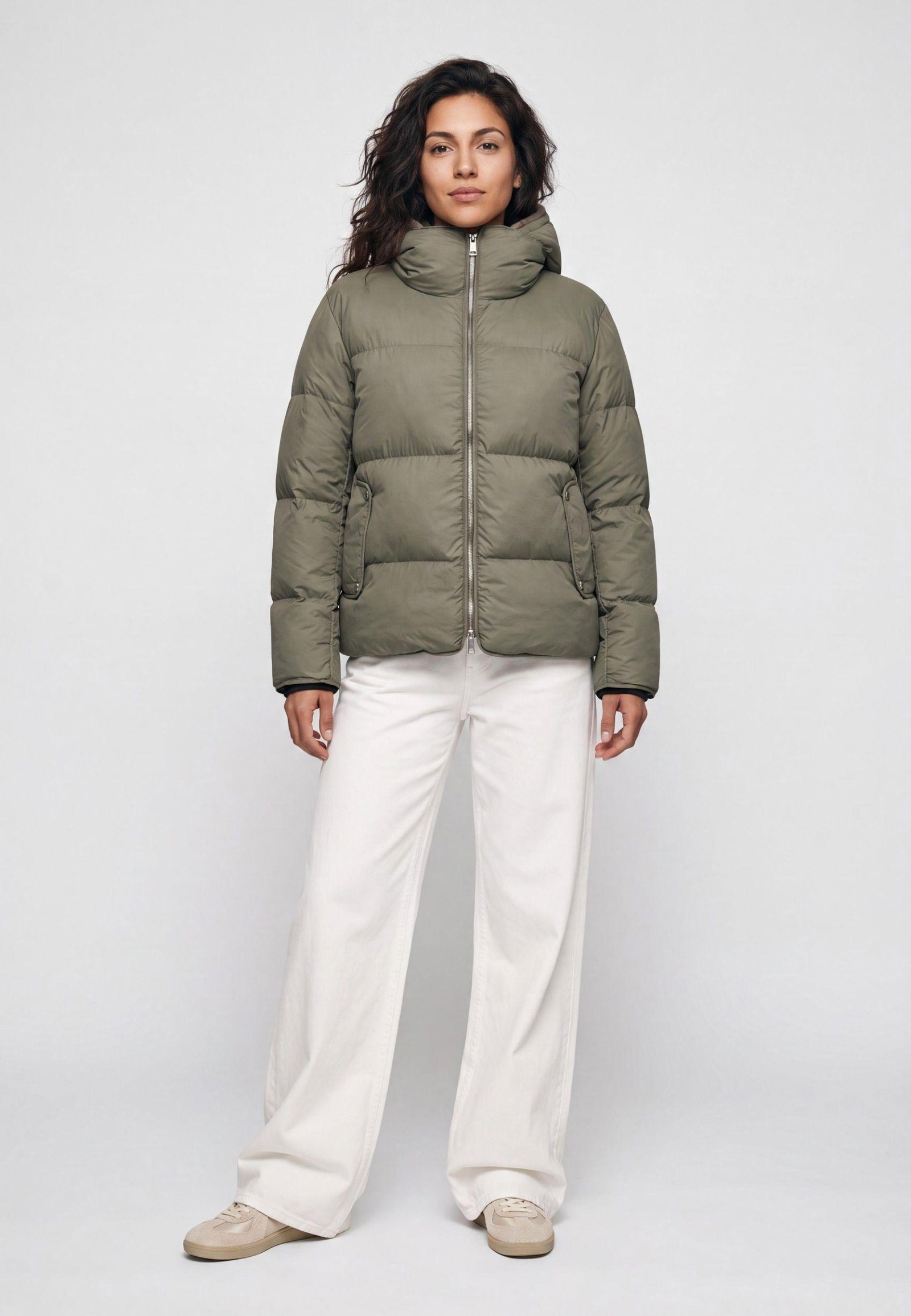 Milestone Daunenjacke MSElsie mit Fake-Fur-Details in Oliv #2