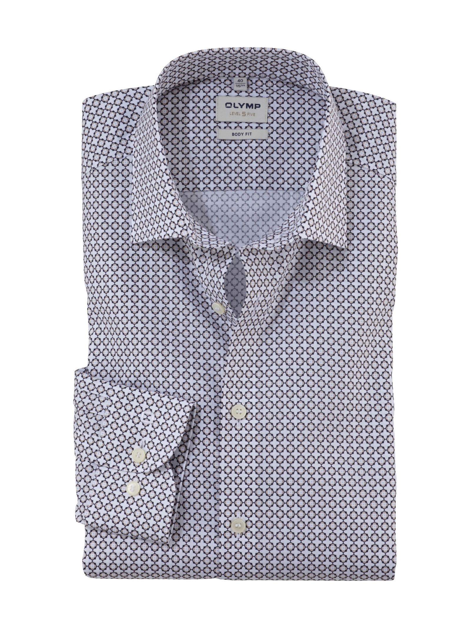 Olymp |  Olymp Hemd Modern Fit  | 45 | natur