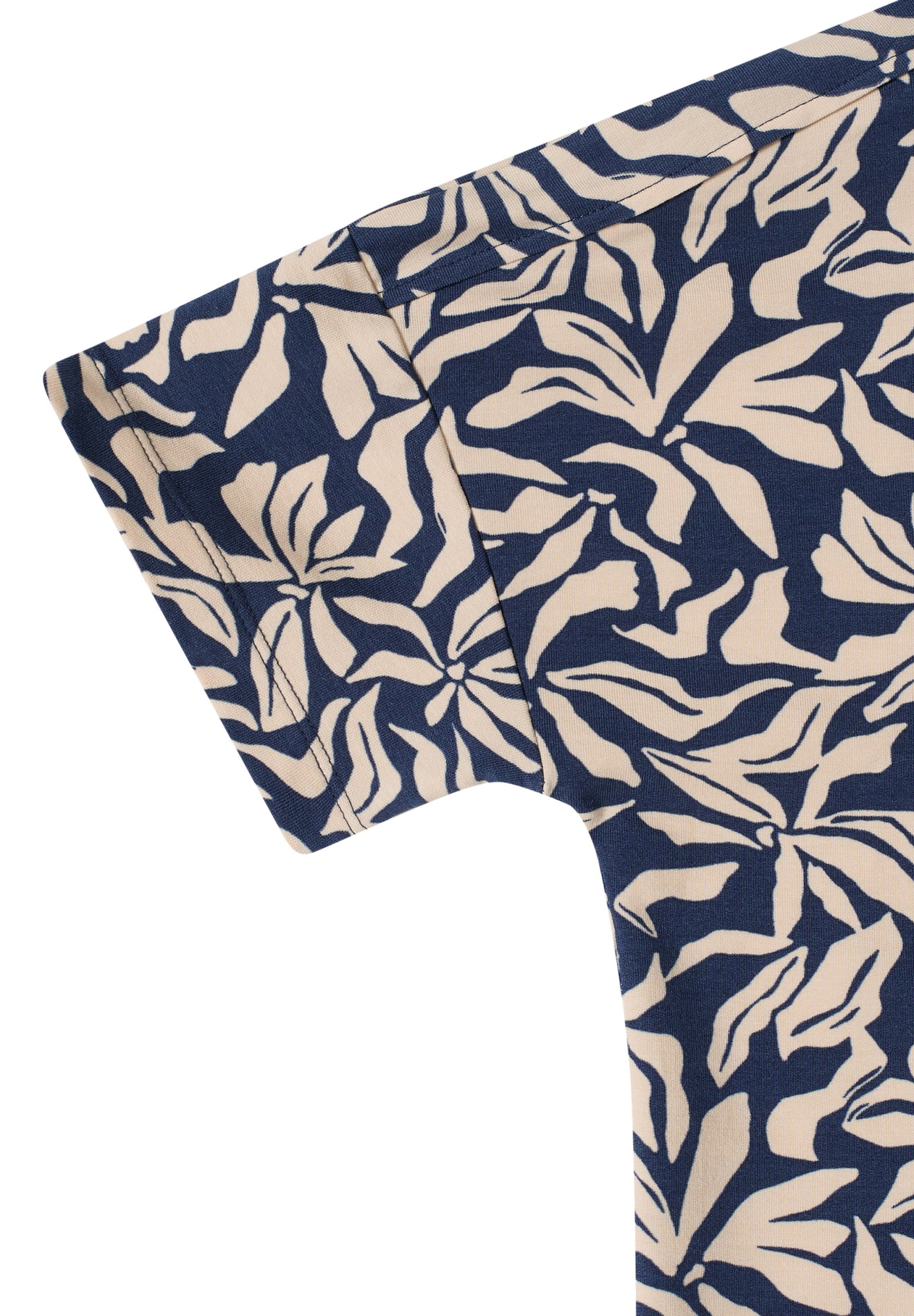 Shirt mit Boatneck und floralem Print #2