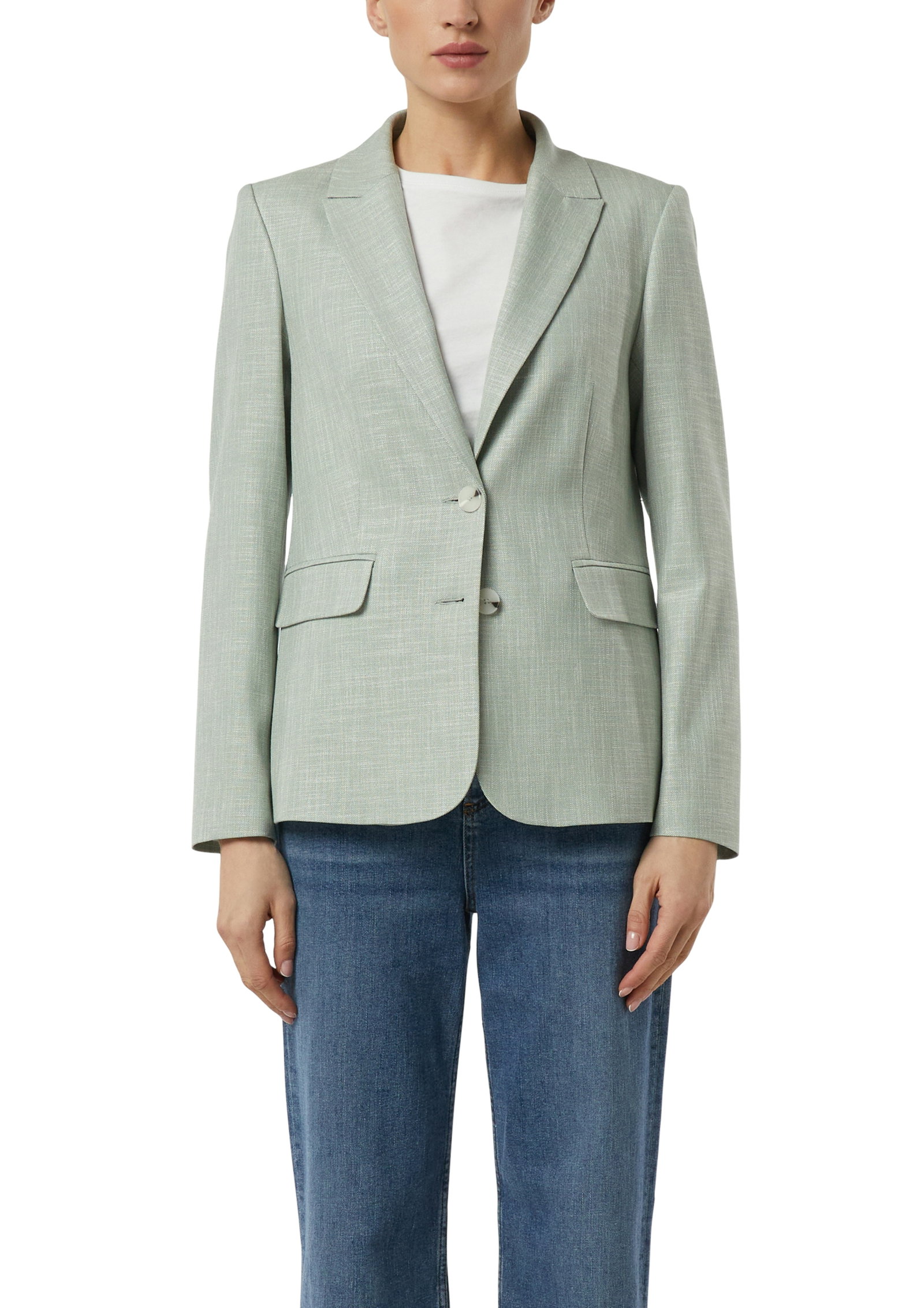 Comma antaillierte Blazer mit Zwei-Knopf-Verschluss #7