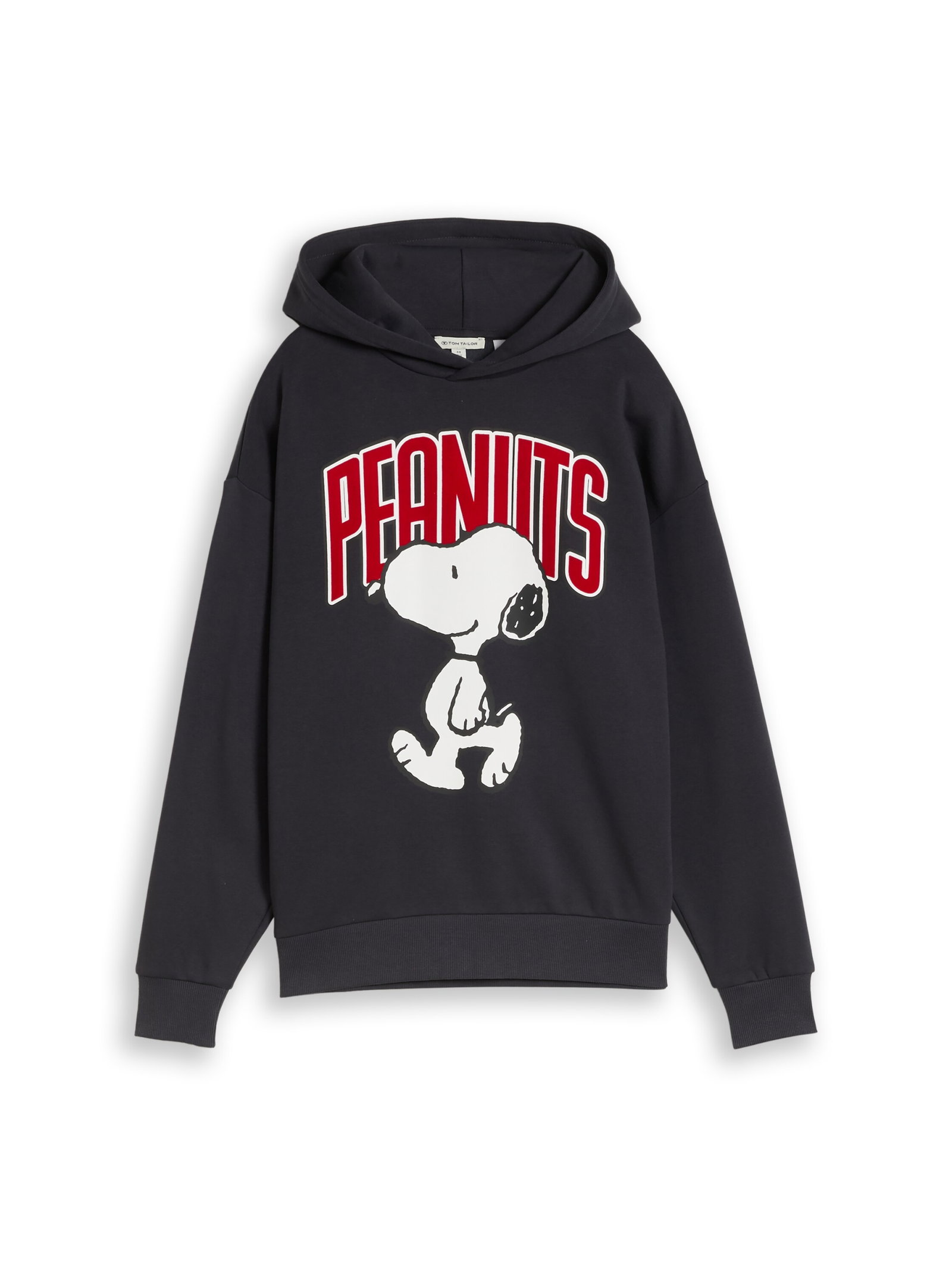Peanuts oversize printed hoodi, coal grey #1