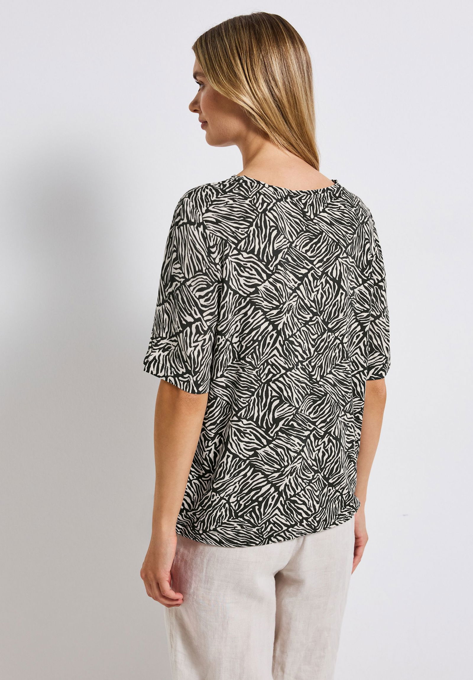  |  LTD QR printed mat-mix shirt w, pine grove green | 40 | 4565_26618