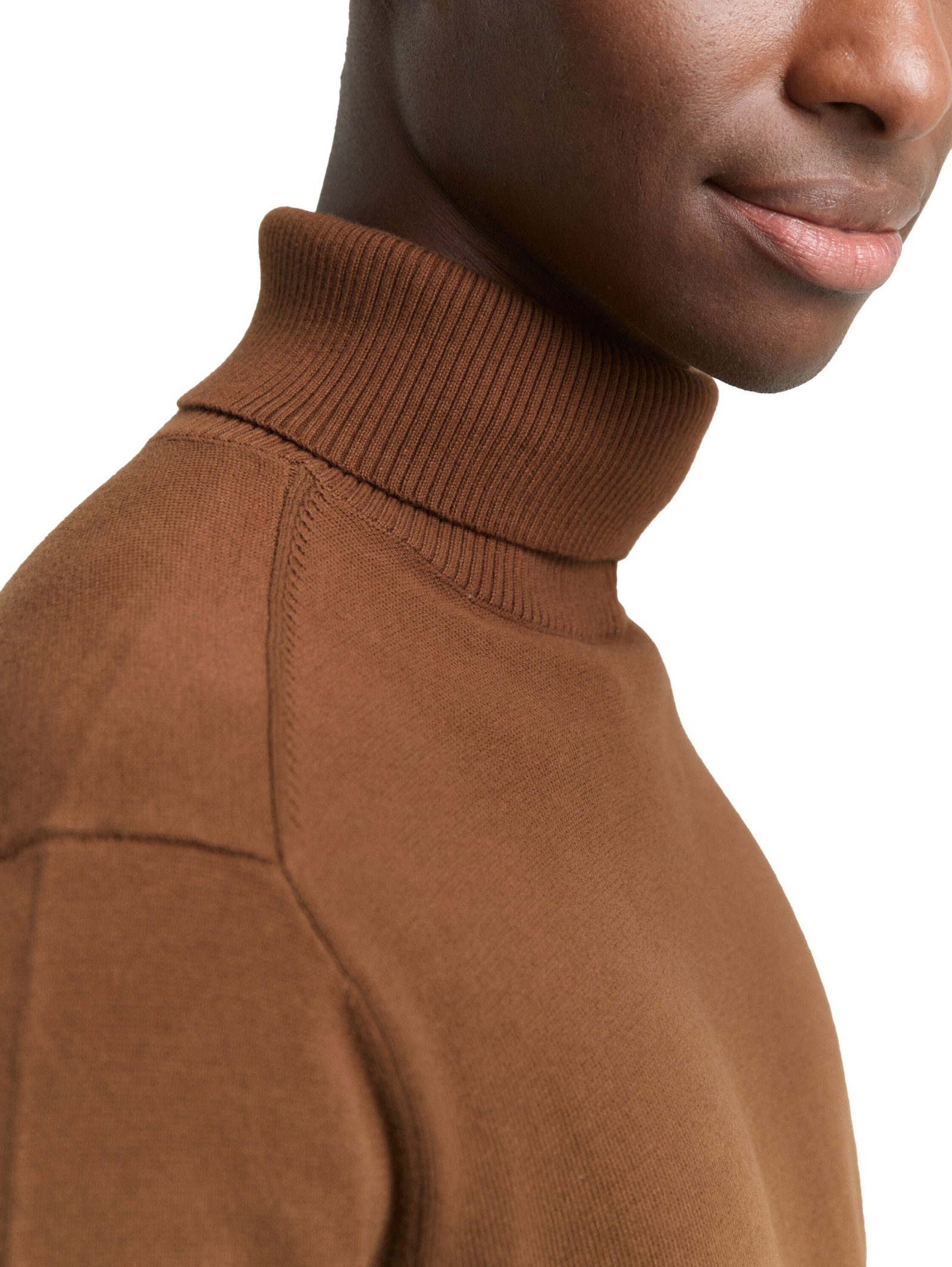 basic turtleneck knit, Golden Clay #6