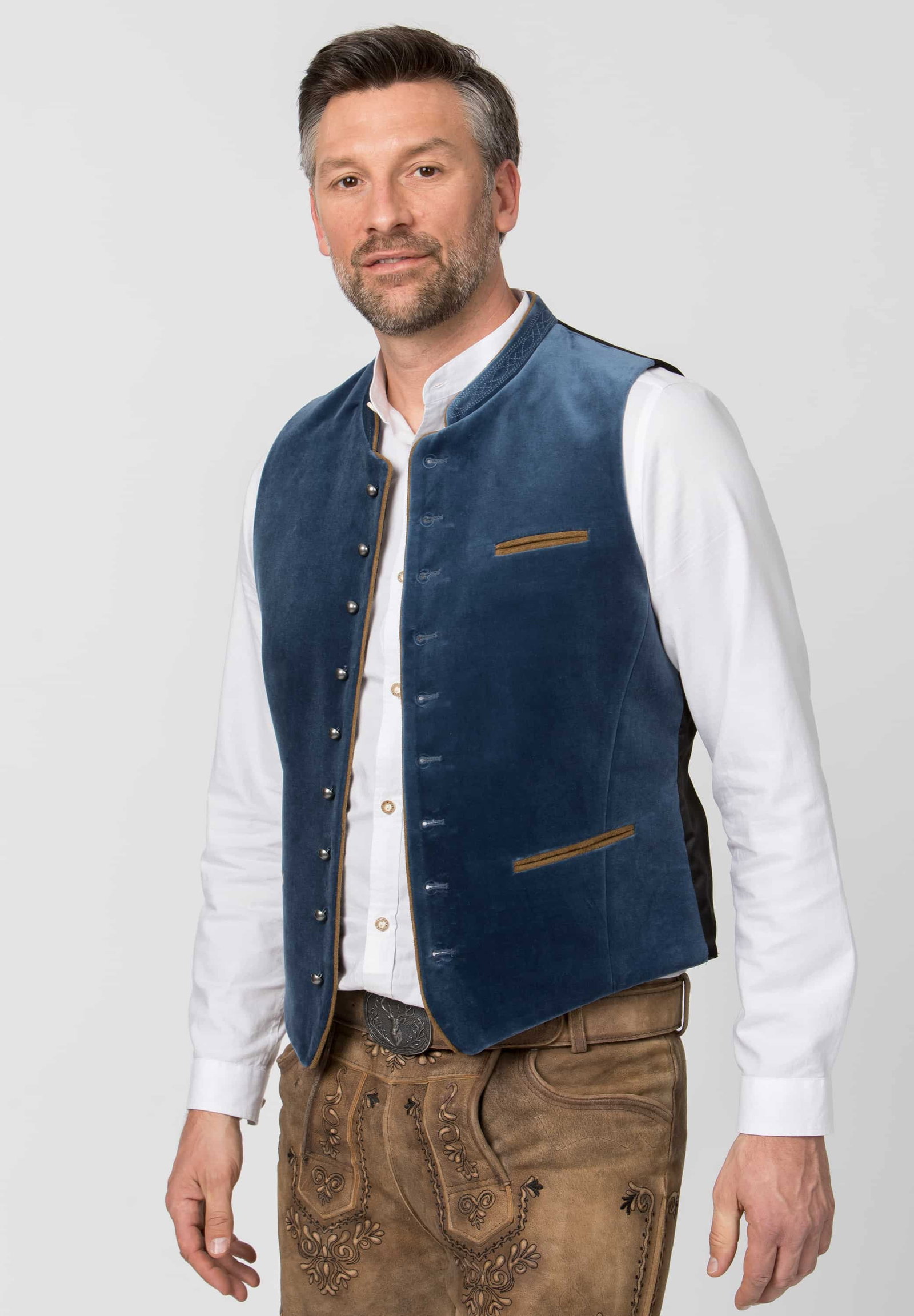 Stockerpoint Trachtenweste Ricardo rauchblau #1