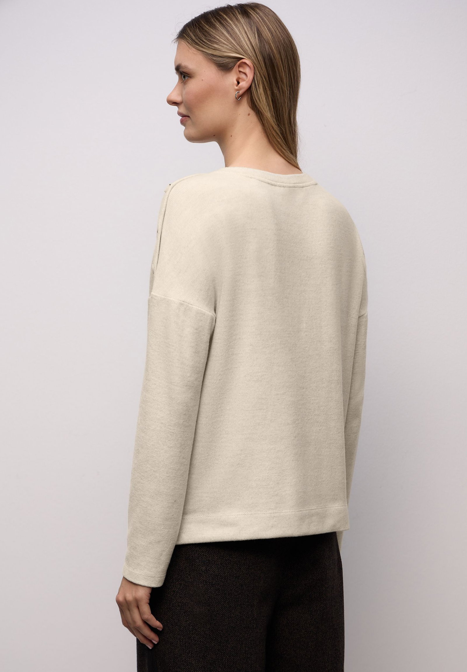 cf3e4f77b381a6f65b94113d4d66051e | LTD QR soft melange look shirt, cotton beige mel. | 42