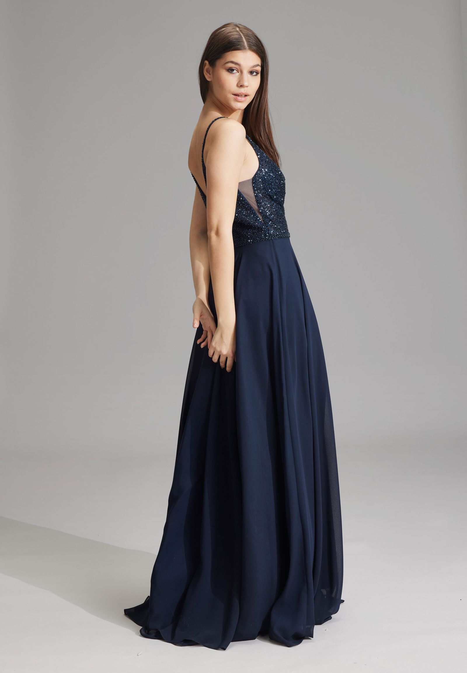 Hey Kyla Abendkleid aus Materialmix
