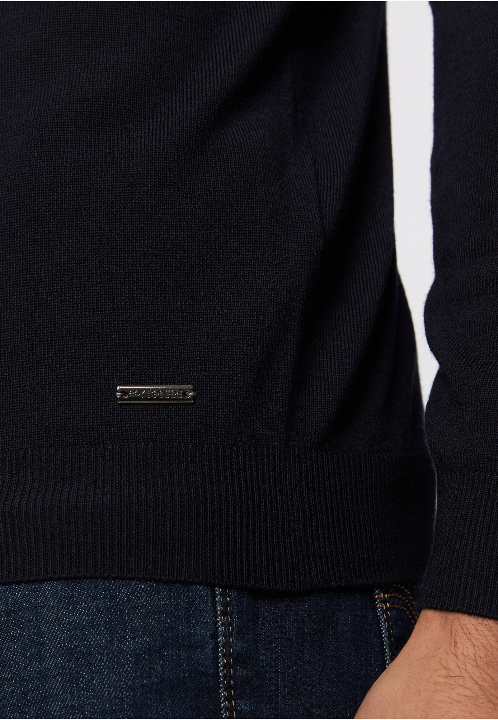 HERREN-PULLOVER 1/1 ARM, DARK BLUE #5