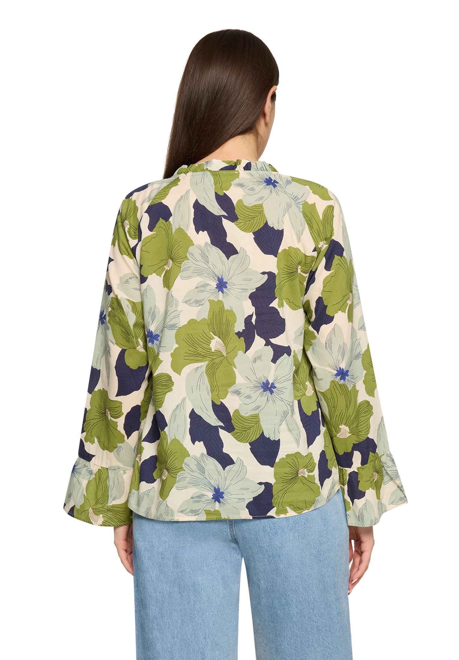 Bluse Kurz 1/1 Arm, White/Mint #4
