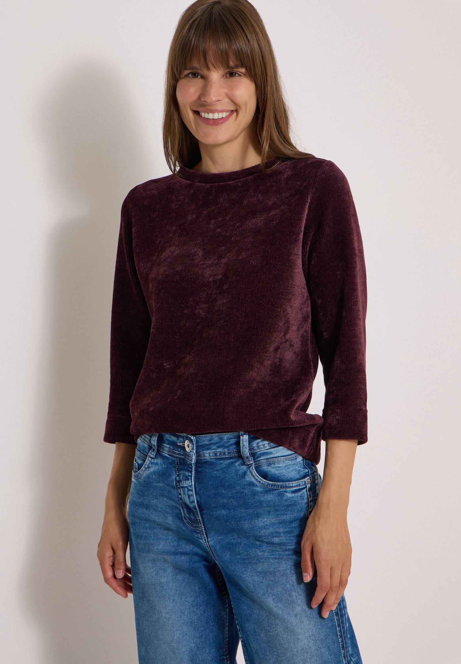 Soft Cord Shirt, berry red #6