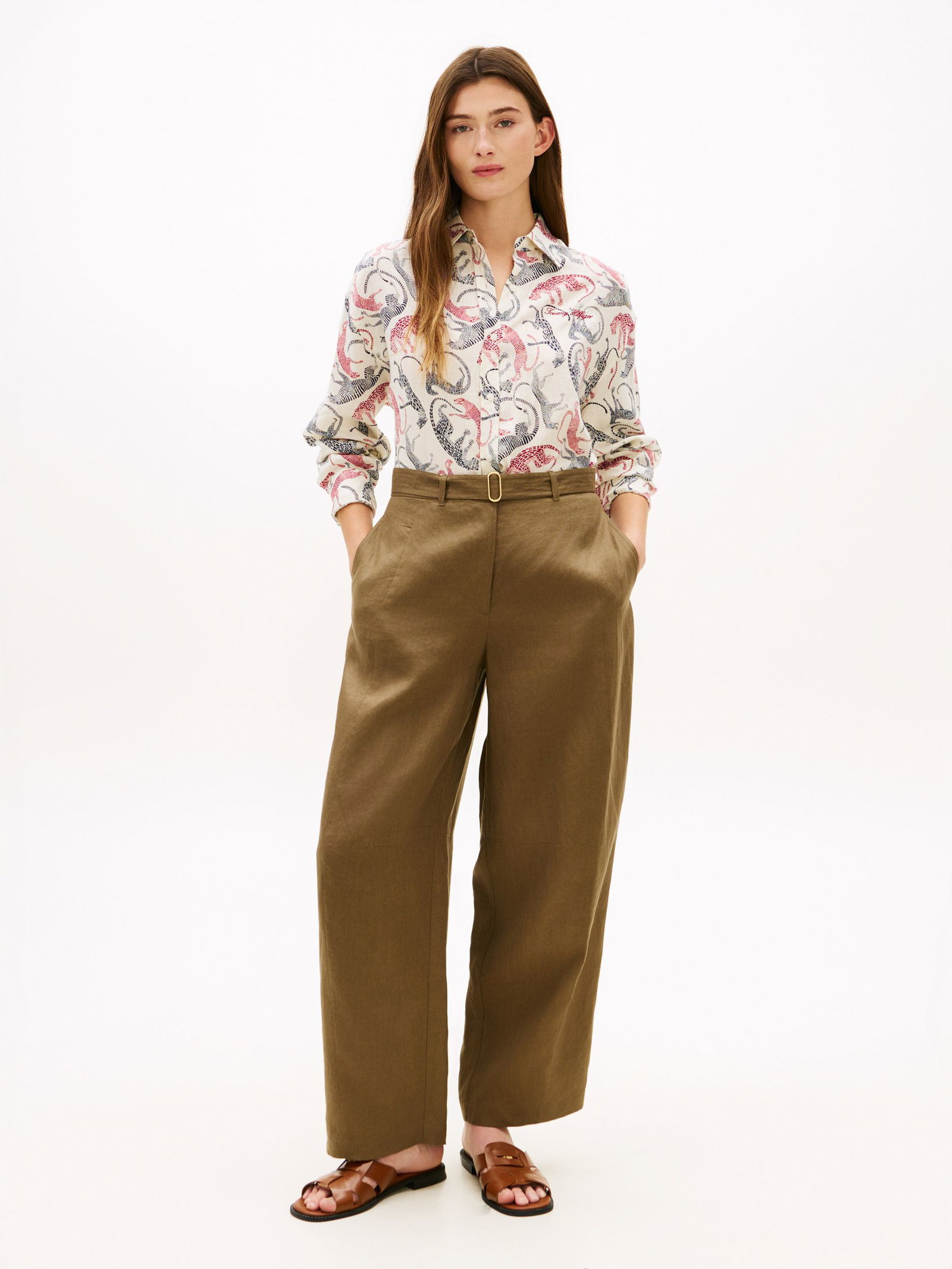 Tommy Hilfiger |  Tommy Hilfiger Bluse aus Leinen  | XS | cognac