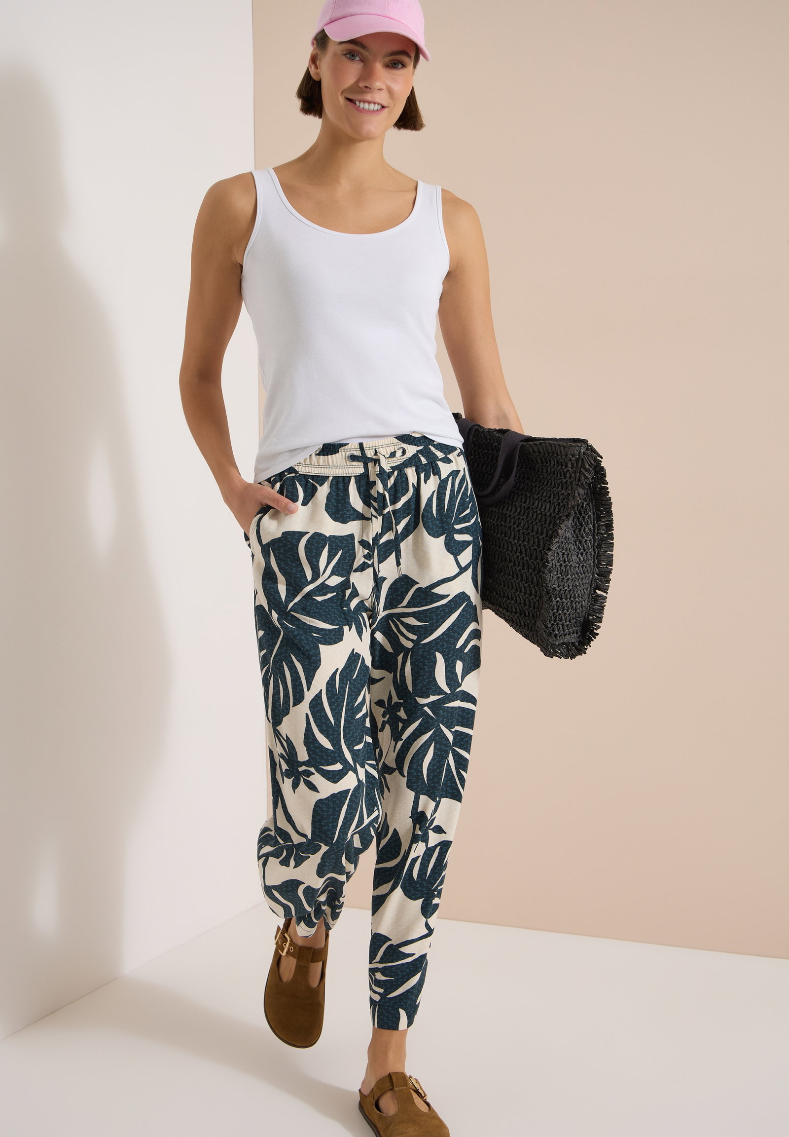 TOS Style Neele AOP leaves big, palm breeze green #5
