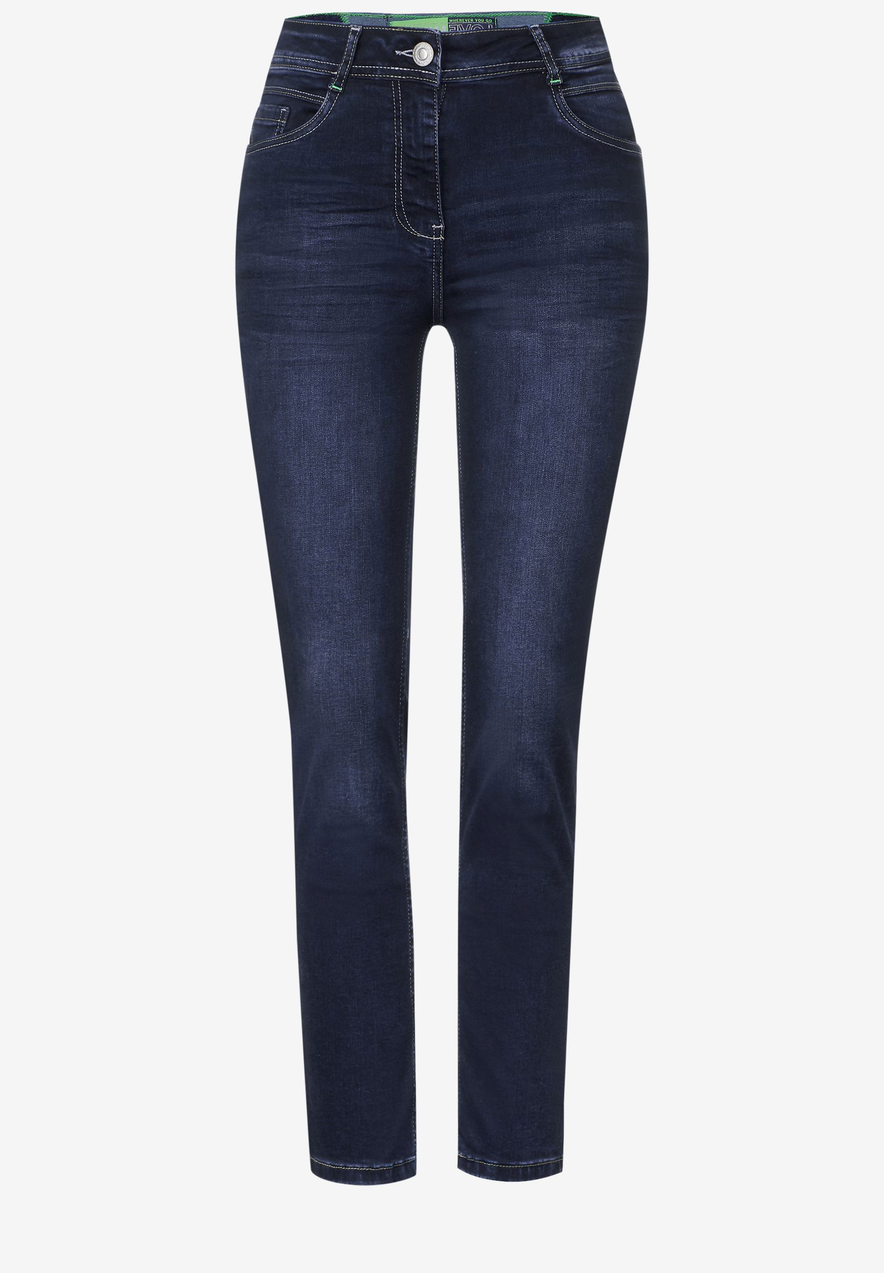 CECIL |  CECIL Straight Leg Jeans  | 28/30 | dark blue wash