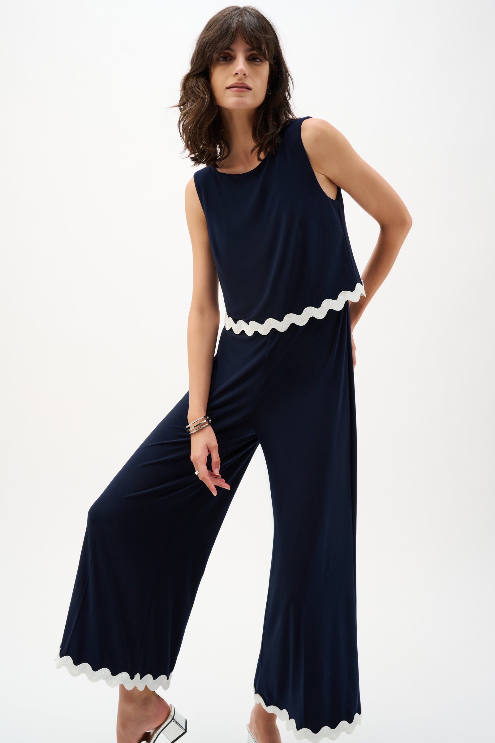 Joseph Ribkoff Overall Culotte-Jumpsuit mit Kontrastbesatz #2