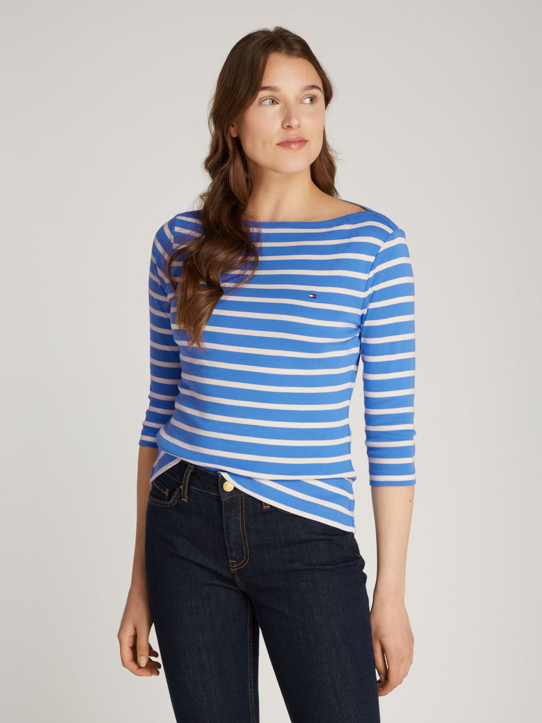 Tommy Hilfiger |  Tommy Hilfiger Shirt  | S | breton stp/ blue spell/ ecru