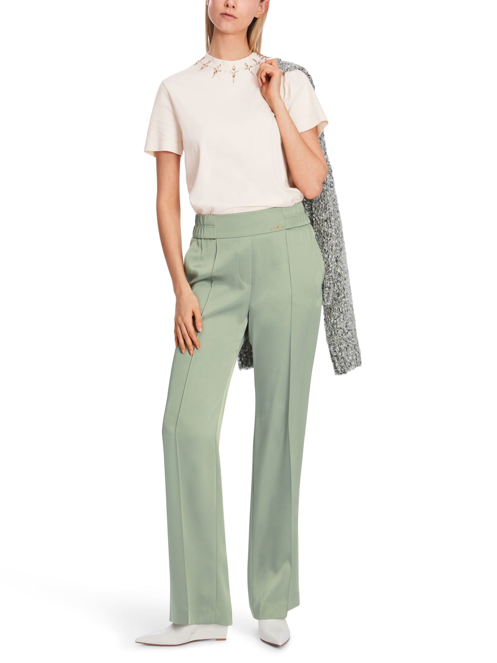 408084beee44ad605fdec3bcf00adf0a Marc Cain Collections | Marc Cain Collections Schmale Hose | 38 | grün