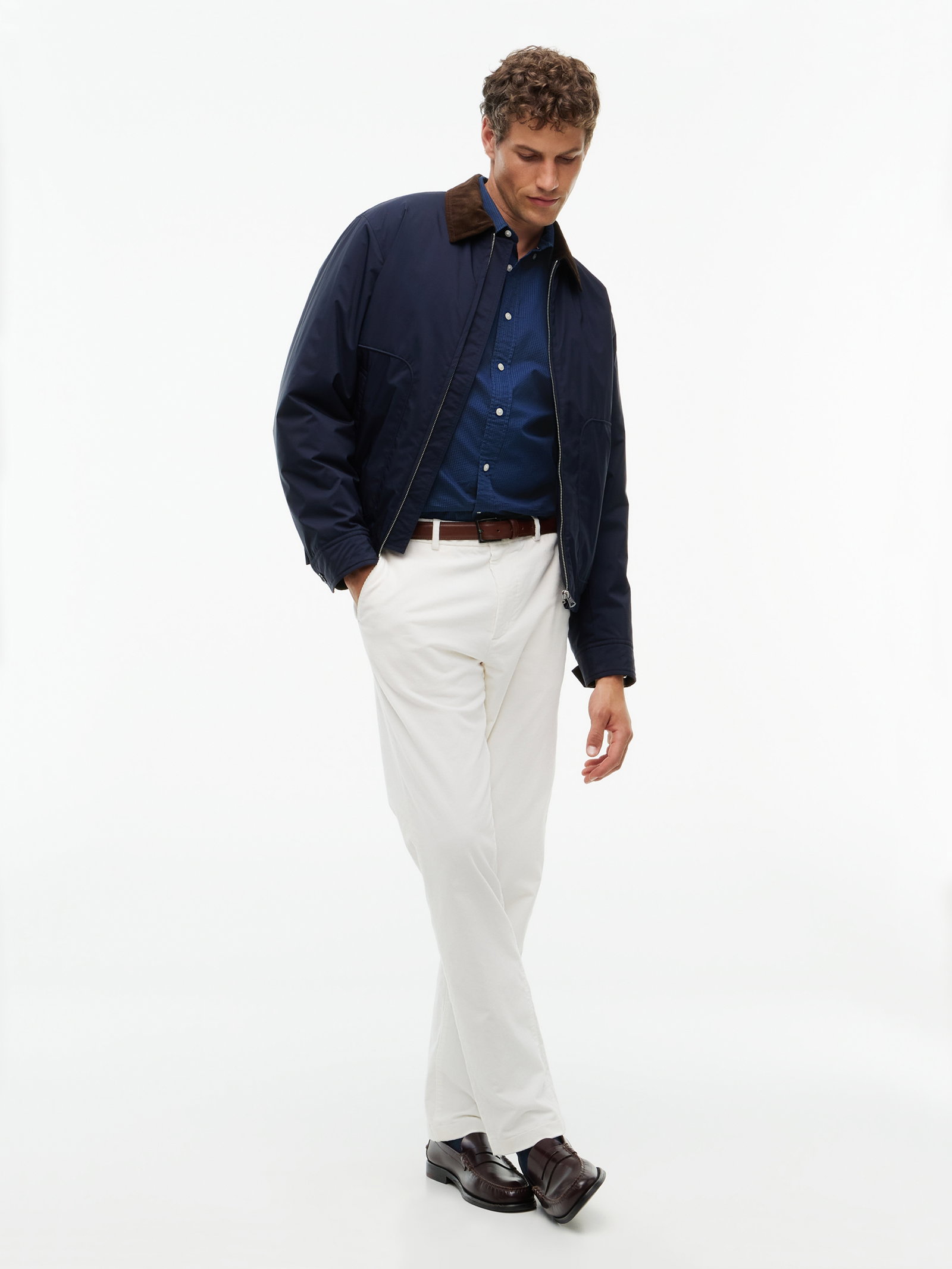 DOBBY STRUCTURE RF SHIRT, BLUE #5