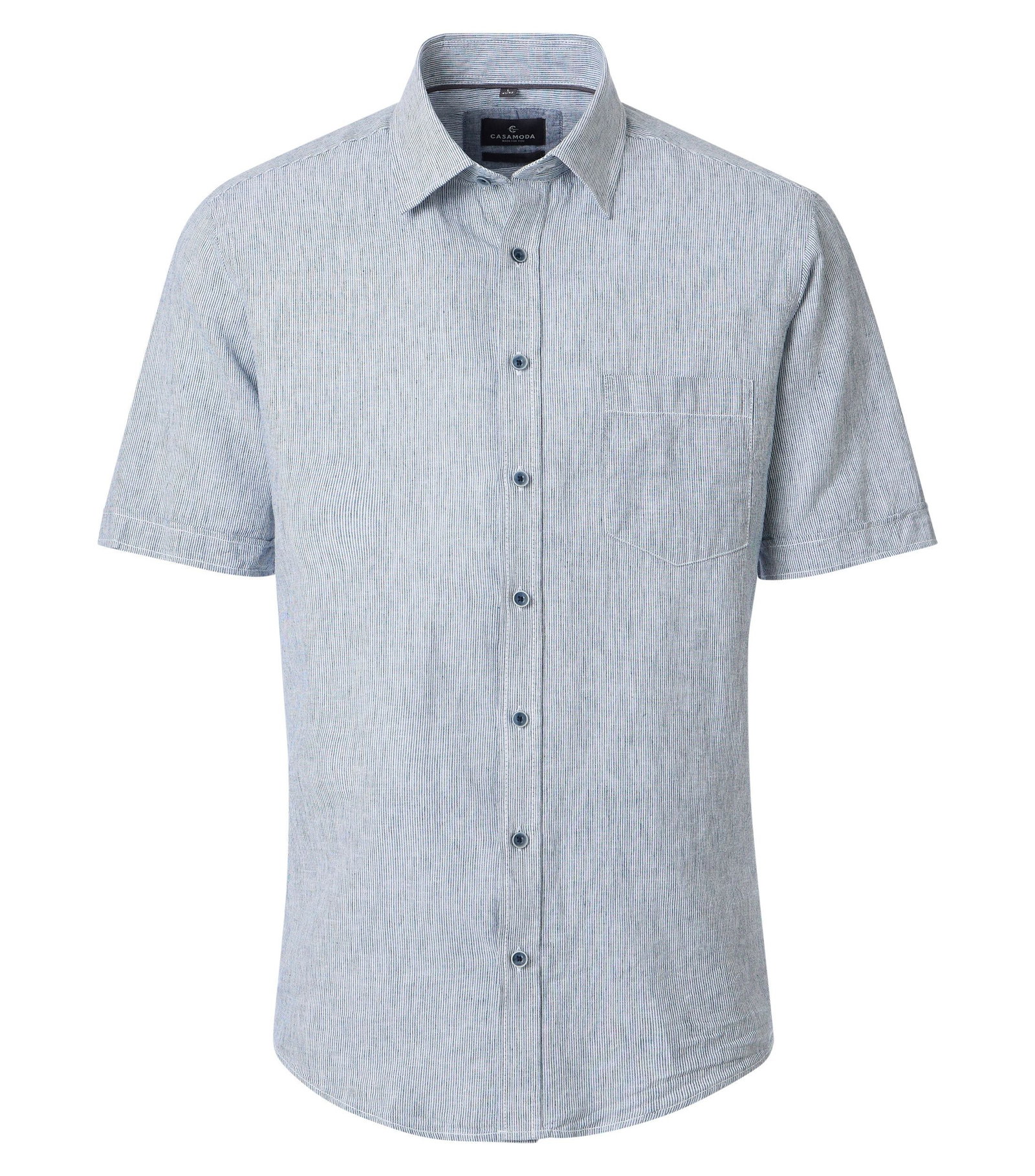 Casa Moda |  Leinenhemd Kurzarm | M | blau