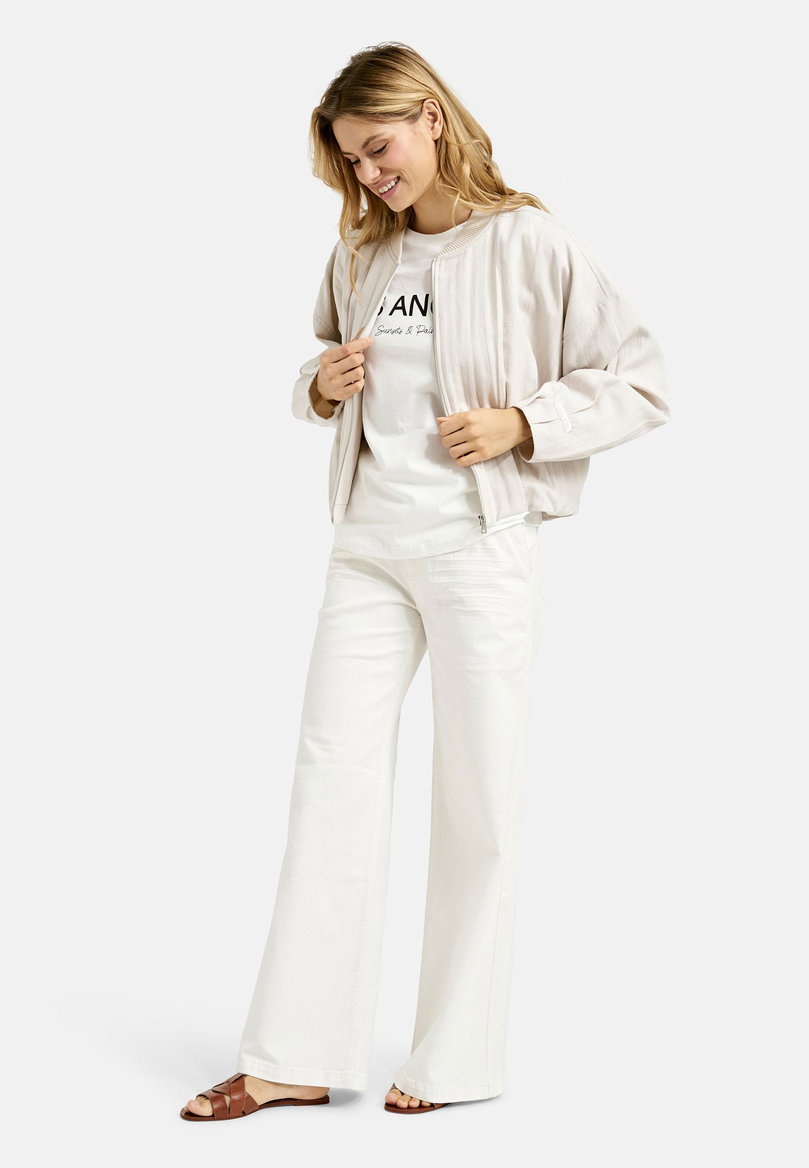  |  LIGHT BOMBER JACKET, SAND | M | sand